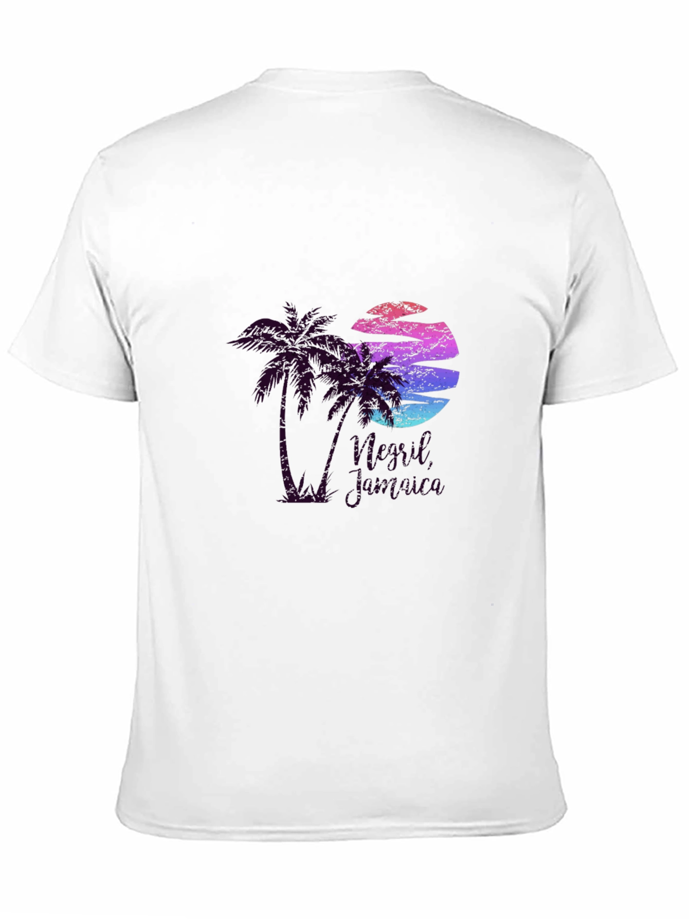 Sunset Palm Tree Graphic Tee - Island Vibes
