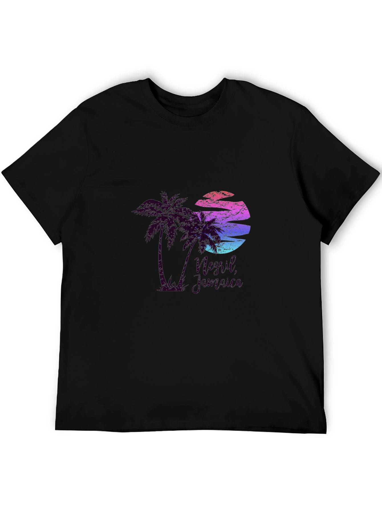 Sunset Palm Tree Graphic Tee - Island Vibes