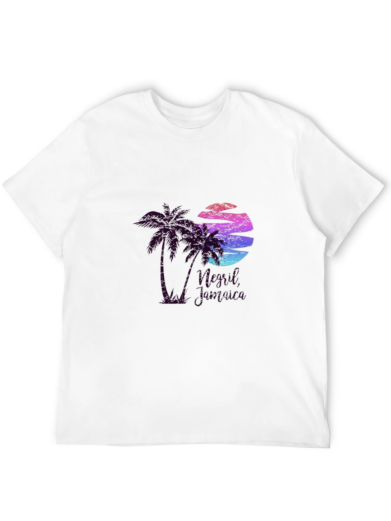 Sunset Palm Tree Graphic Tee - Island Vibes
