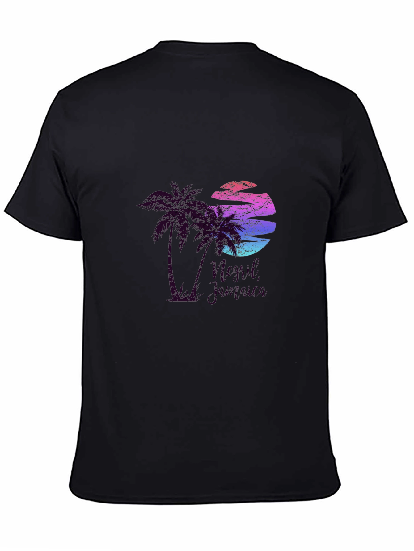 Sunset Palm Tree Graphic Tee - Island Vibes