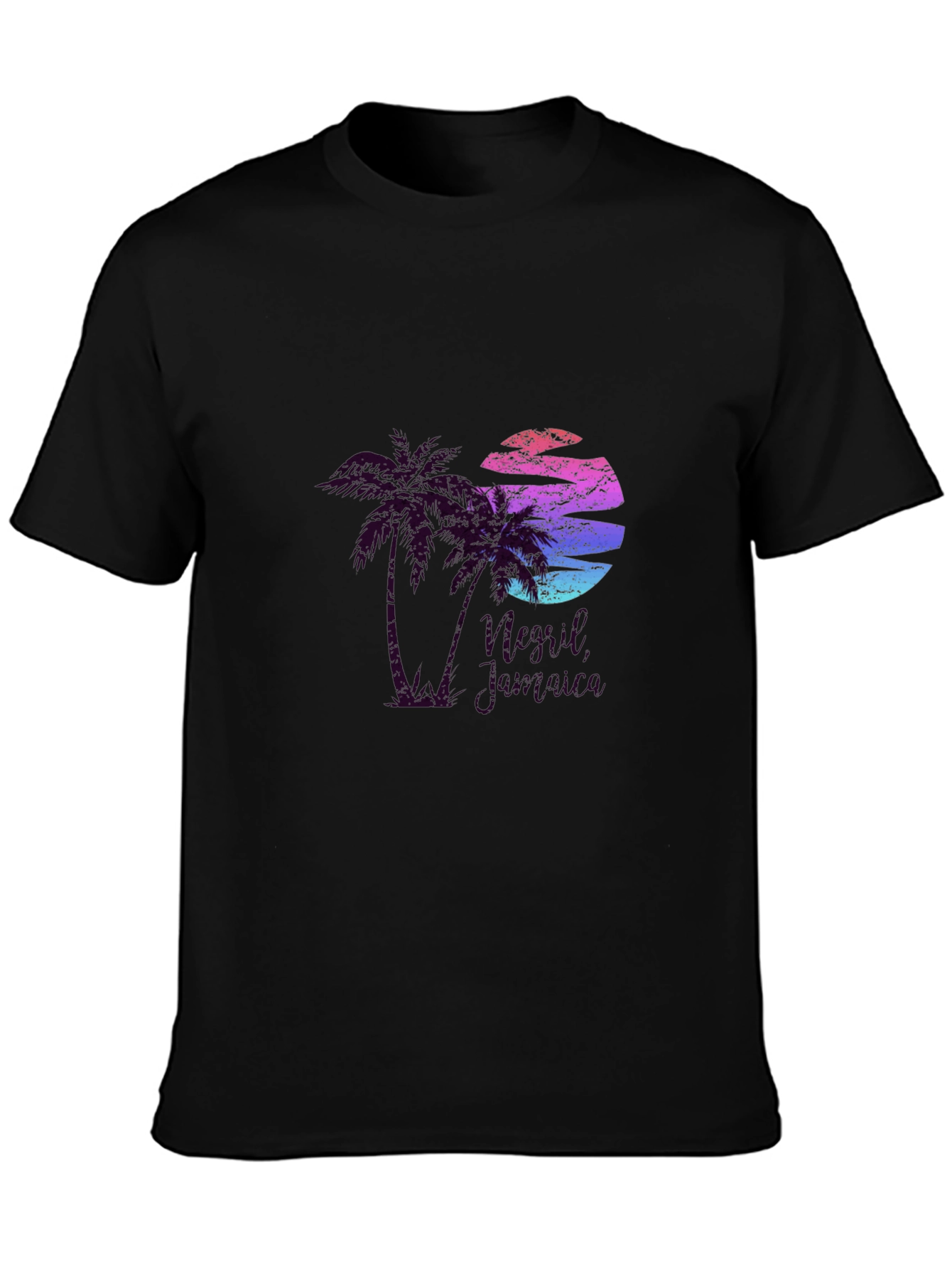 Sunset Palm Tree Graphic Tee - Island Vibes