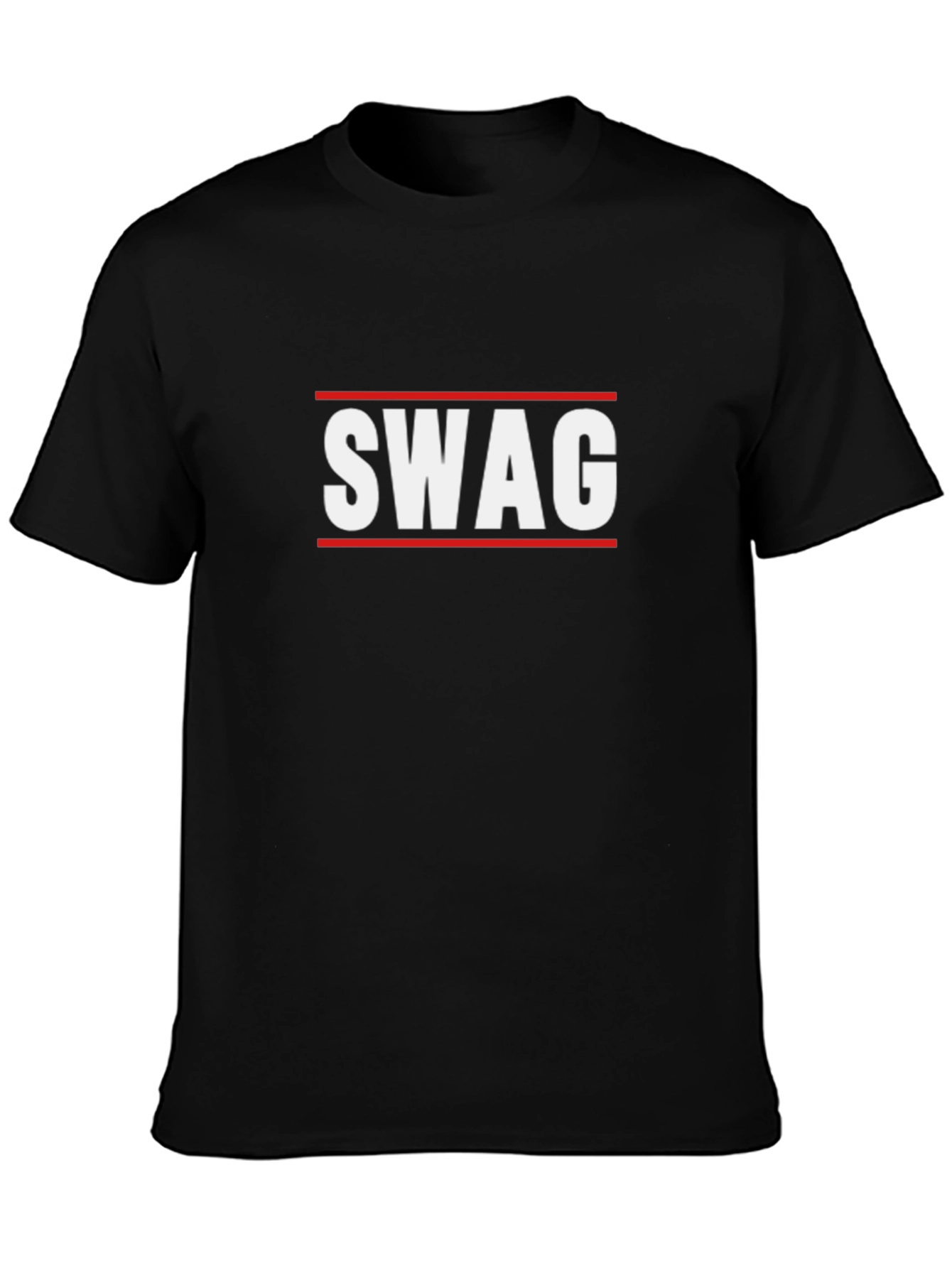 Swag Graphic Tee - Trendy Black Cotton T-Shirt