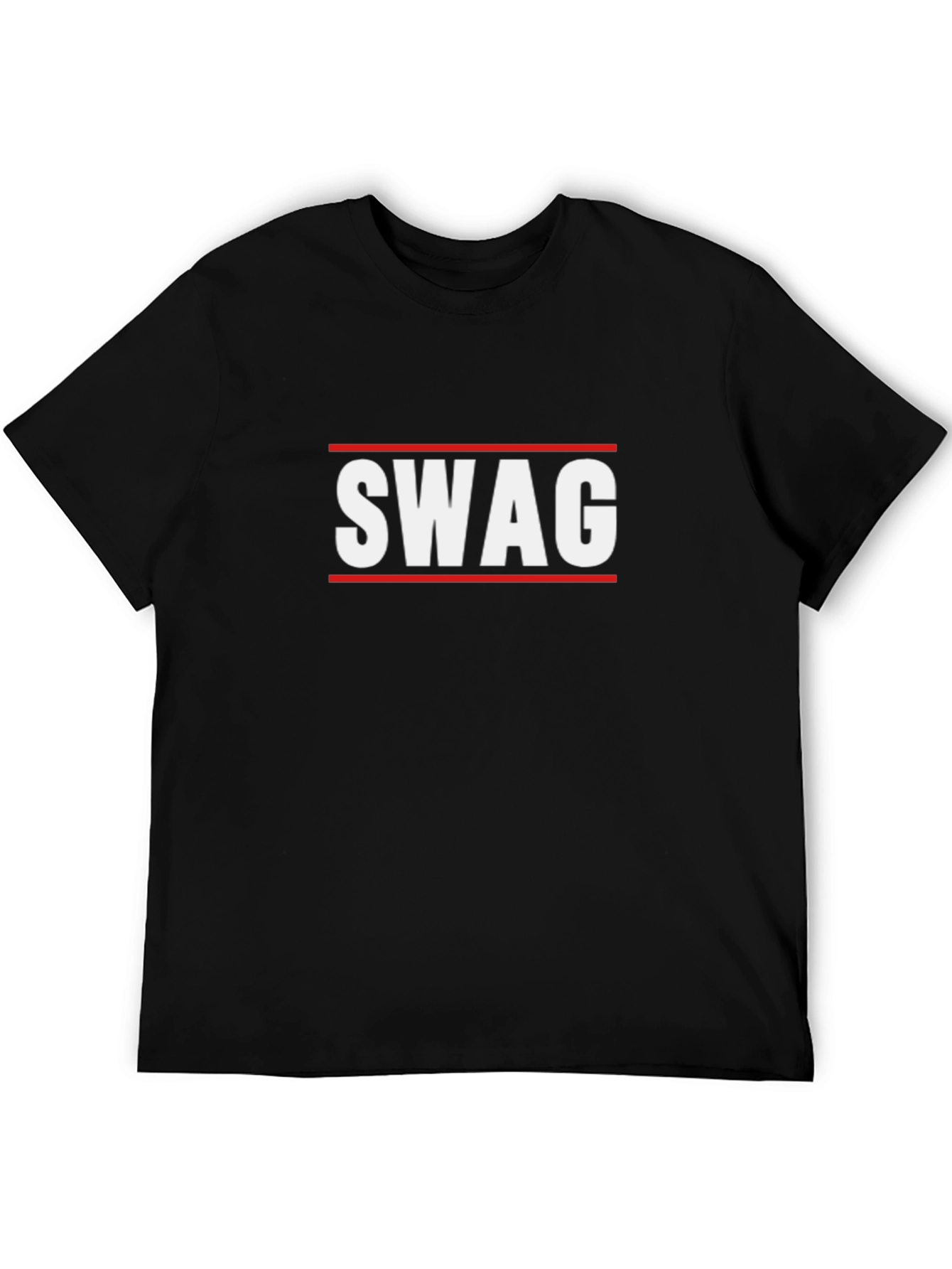 Swag Graphic Tee - Trendy Black Cotton T-Shirt