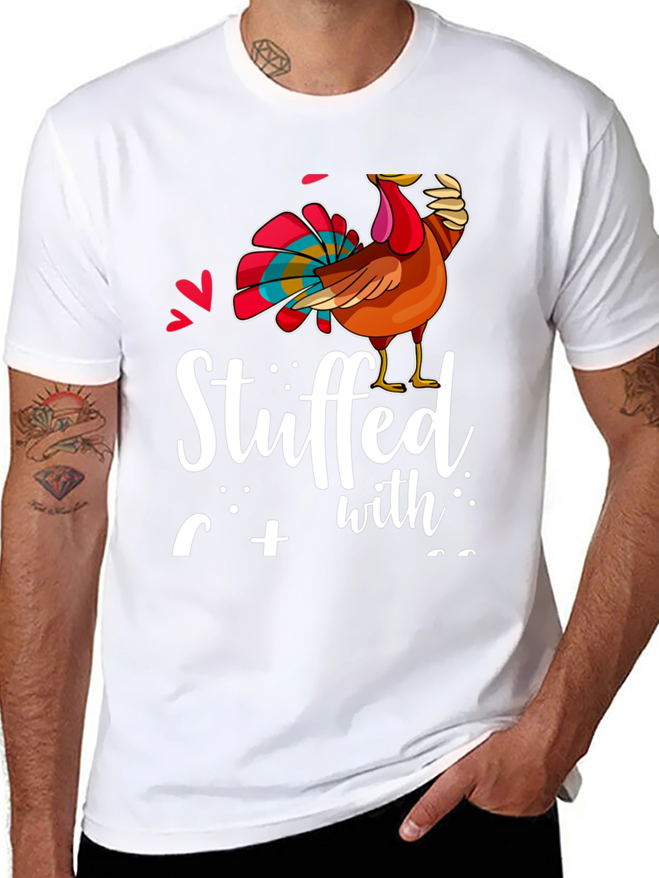 Stuffed With Gratitude T-Shirt - Thanksgiving Apparel
