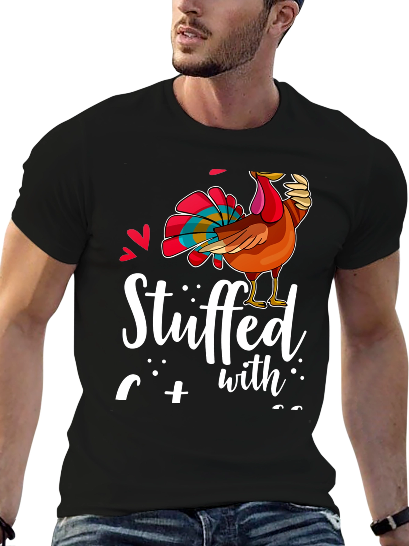 Stuffed With Gratitude T-Shirt - Thanksgiving Apparel