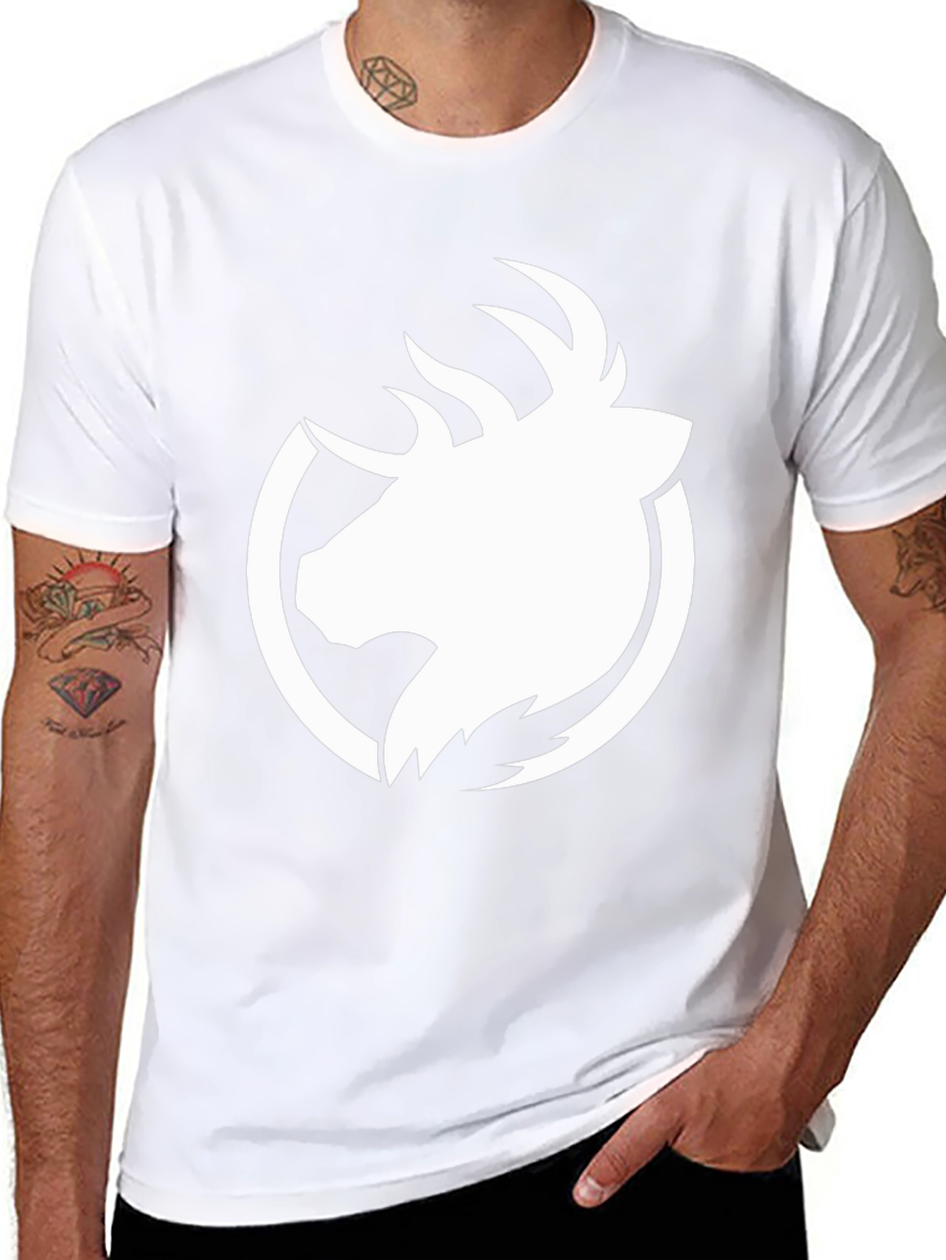 Elk Head Graphic Black T-Shirt