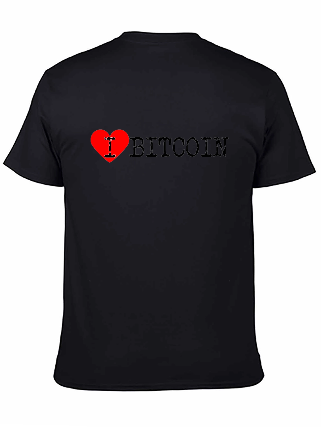 I Heart Bitcoin Black T-Shirt