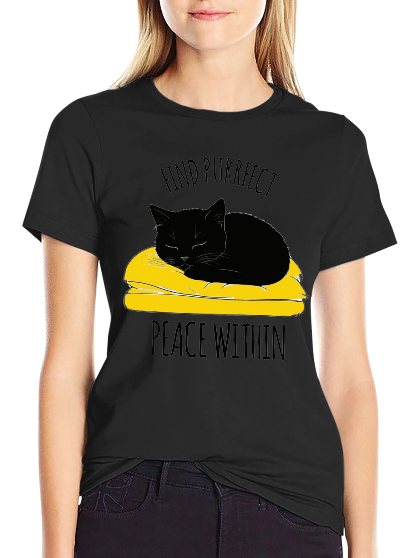 Purrfect Peace Cat T-Shirt