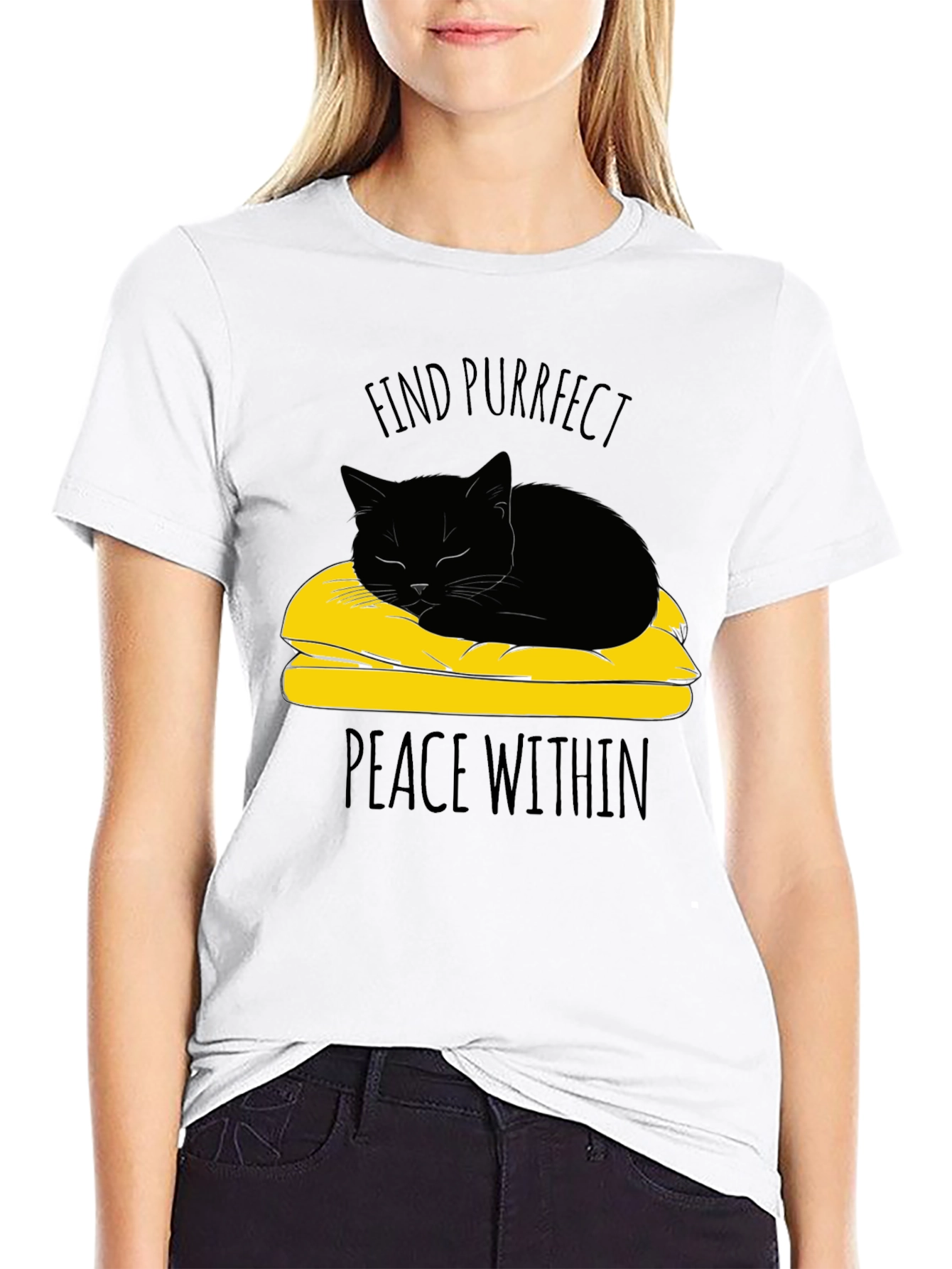Purrfect Peace Cat T-Shirt