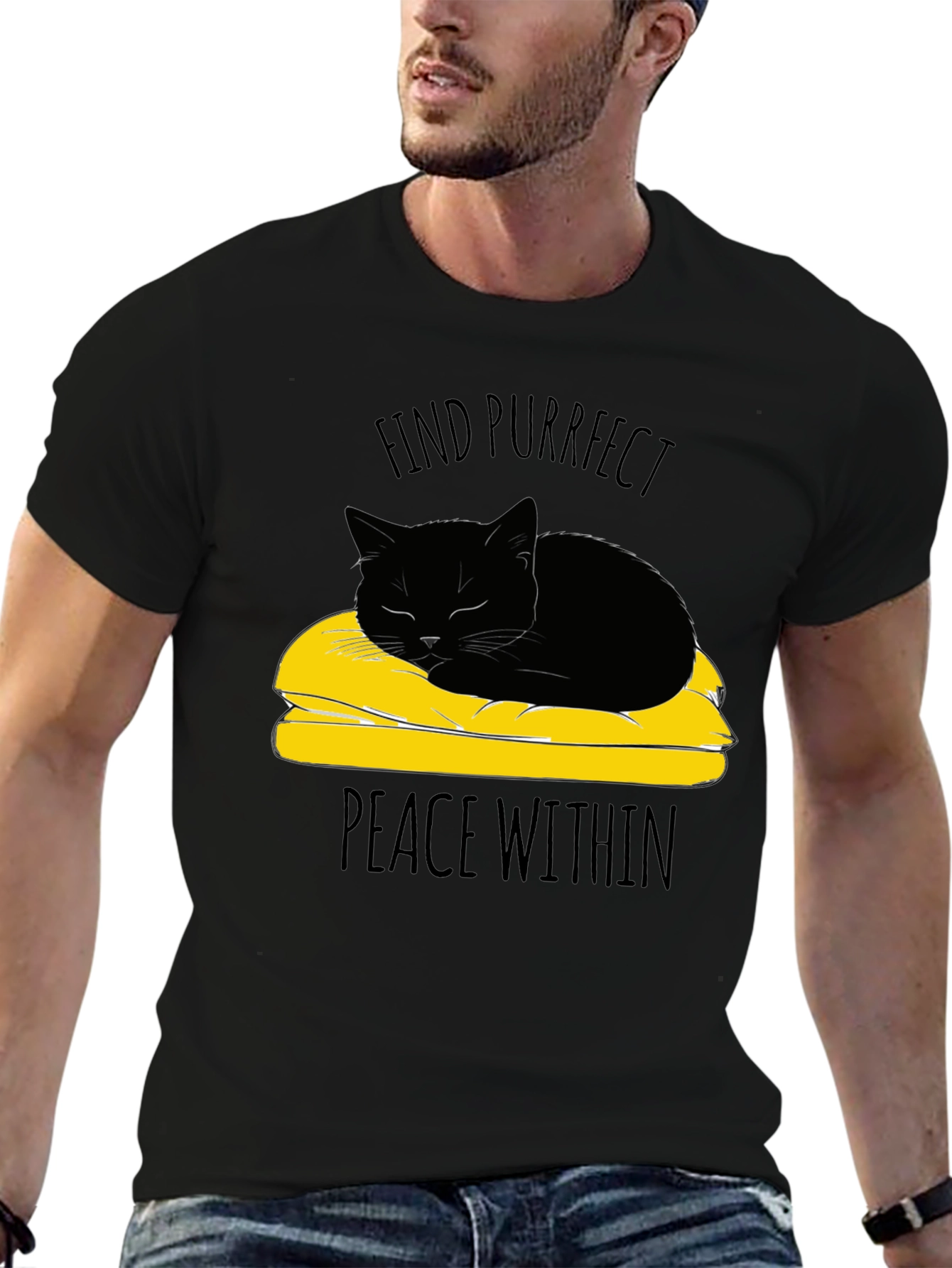 Purrfect Peace Cat T-Shirt