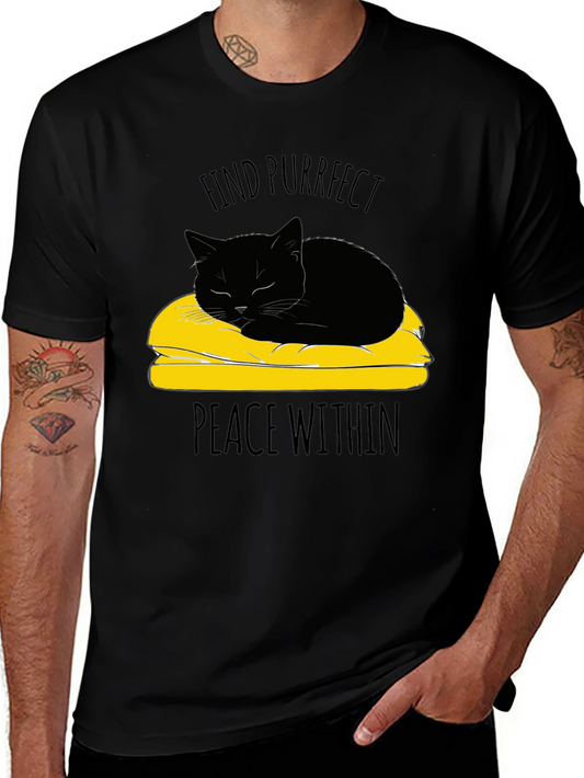 Purrfect Peace Cat T-Shirt