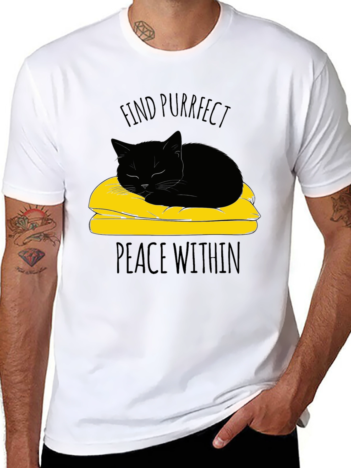 Purrfect Peace Cat T-Shirt