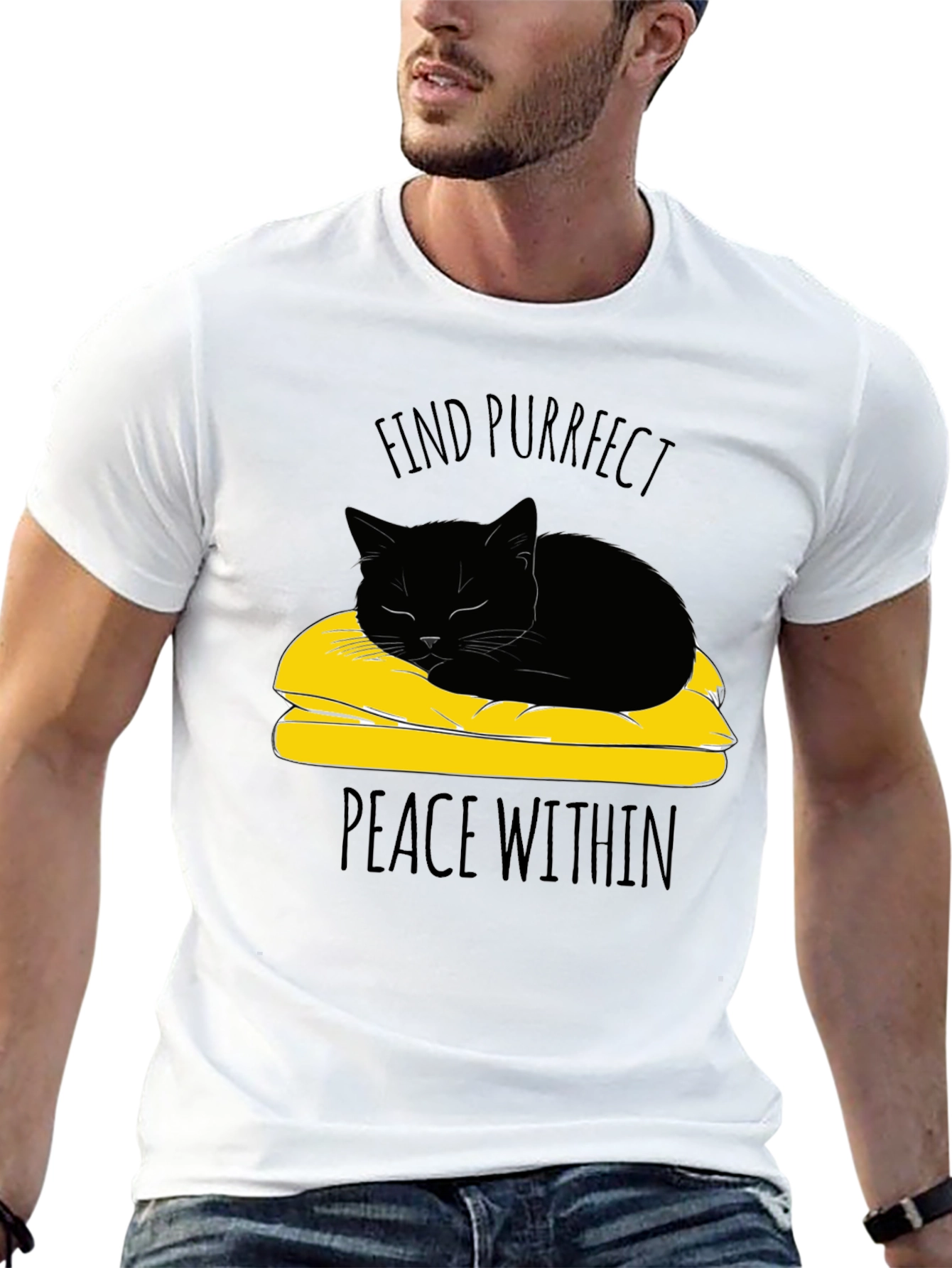Purrfect Peace Cat T-Shirt
