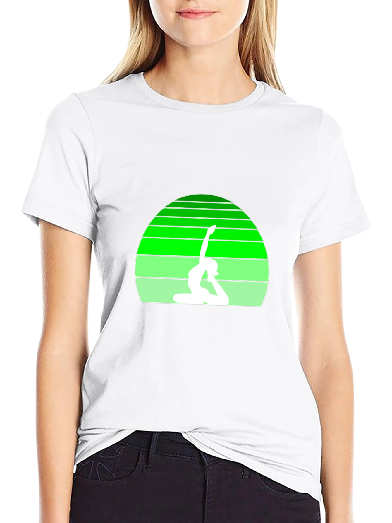 Yoga Pose Graphic Black Tee