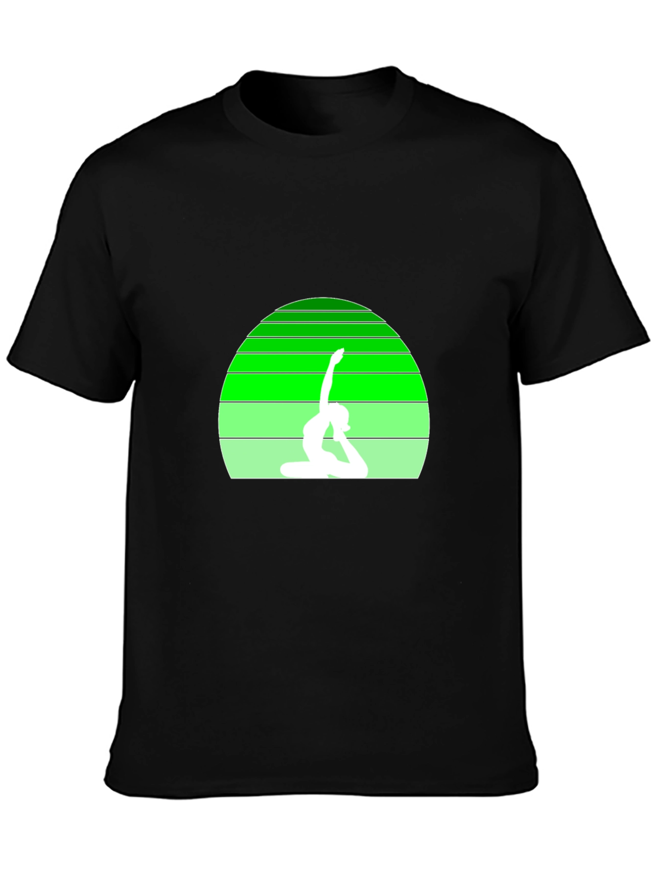 Yoga Pose Graphic Black Tee