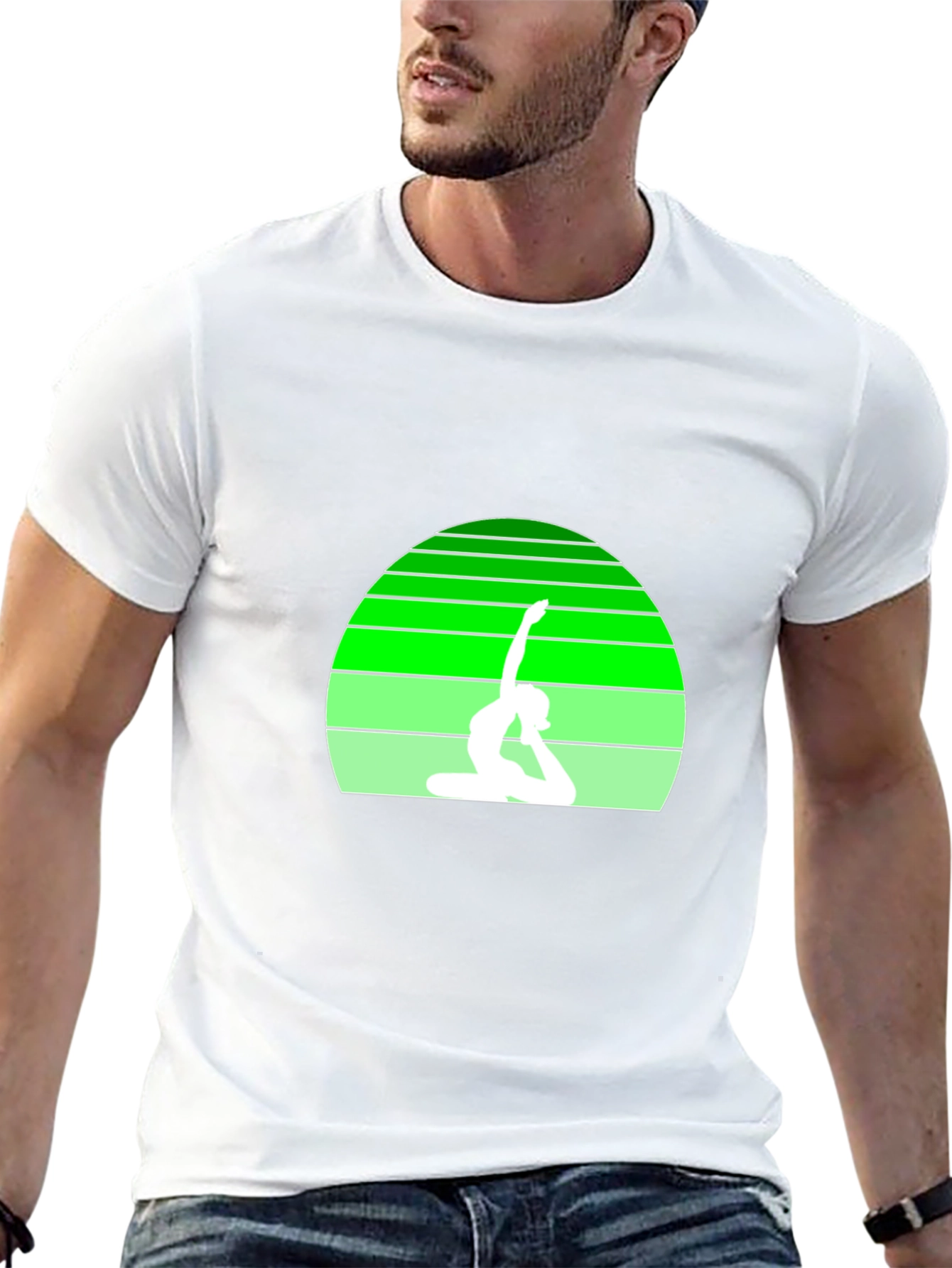 Yoga Pose Graphic Black Tee