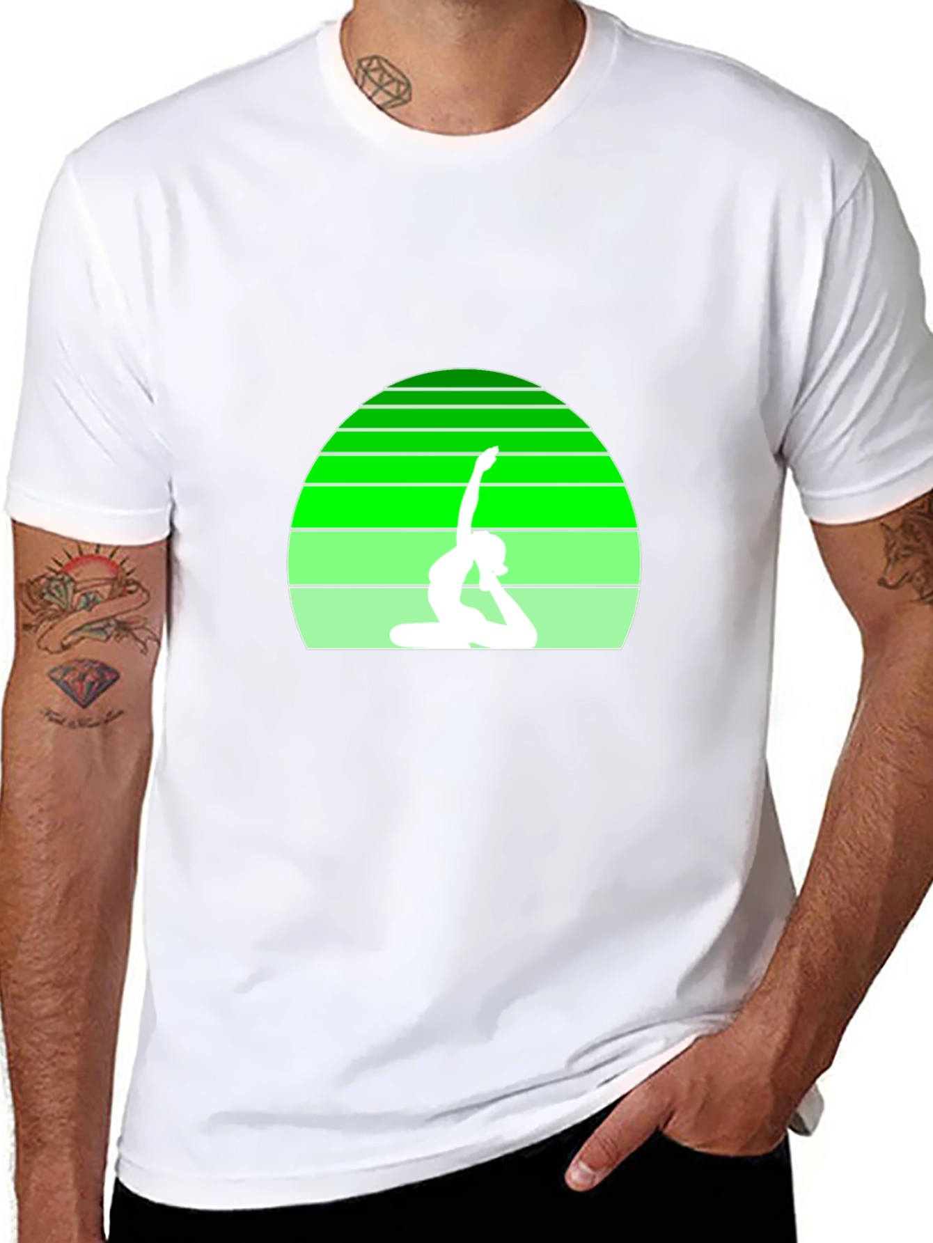 Yoga Pose Graphic Black Tee