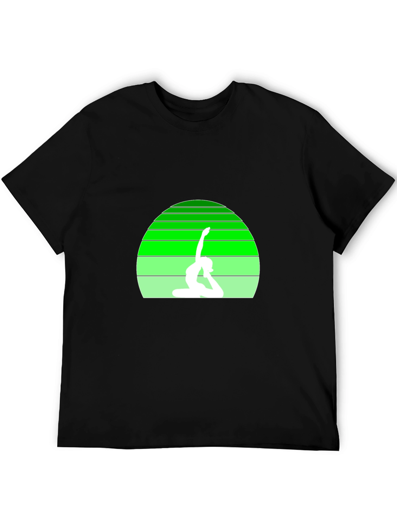 Yoga Pose Graphic Black Tee