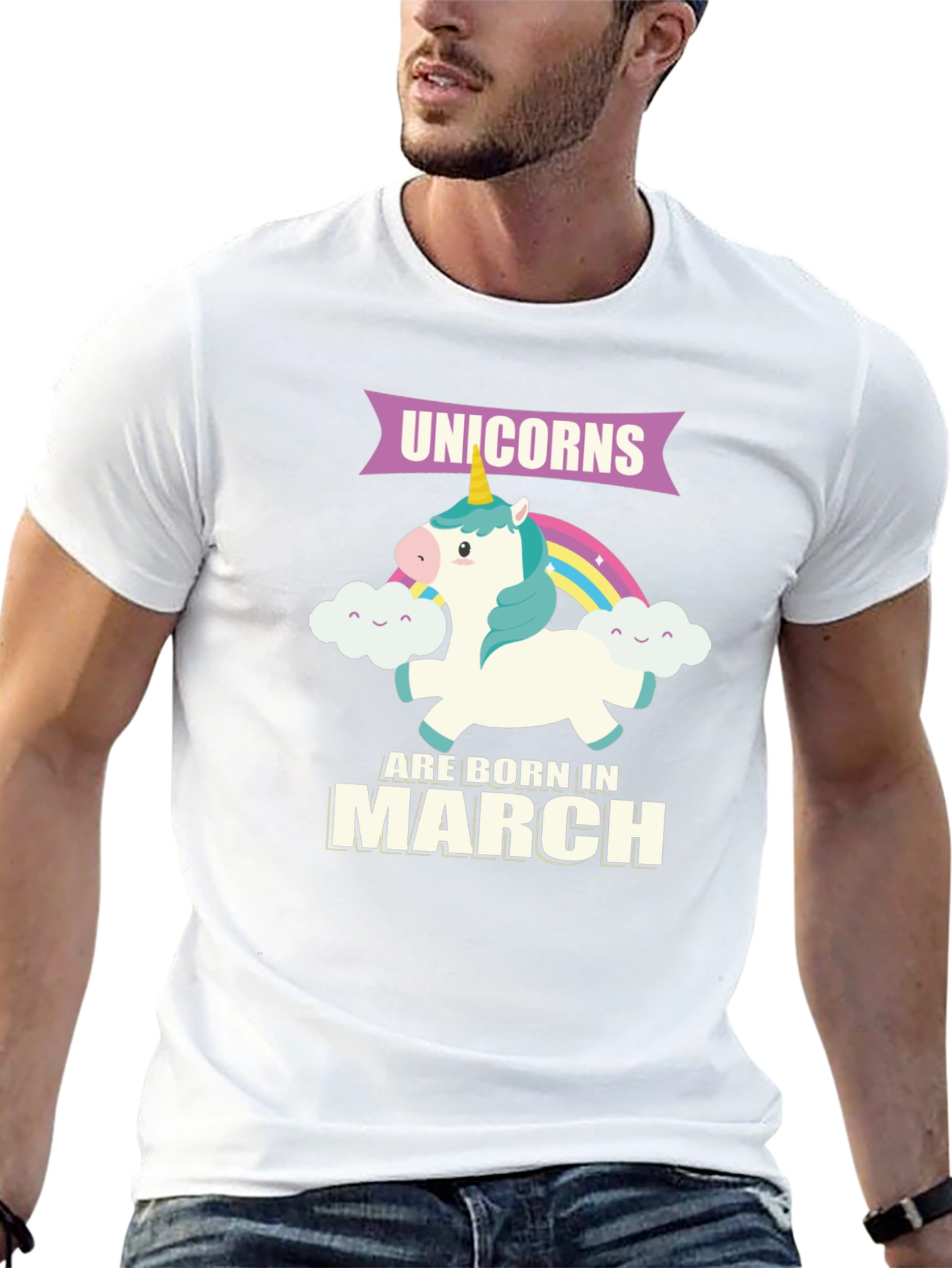 Unicorns Born In March T-Shirt