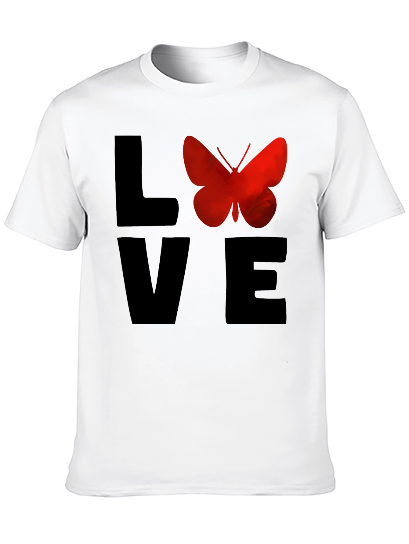 Love Butterfly Graphic Tee - Soft Cotton T-Shirt