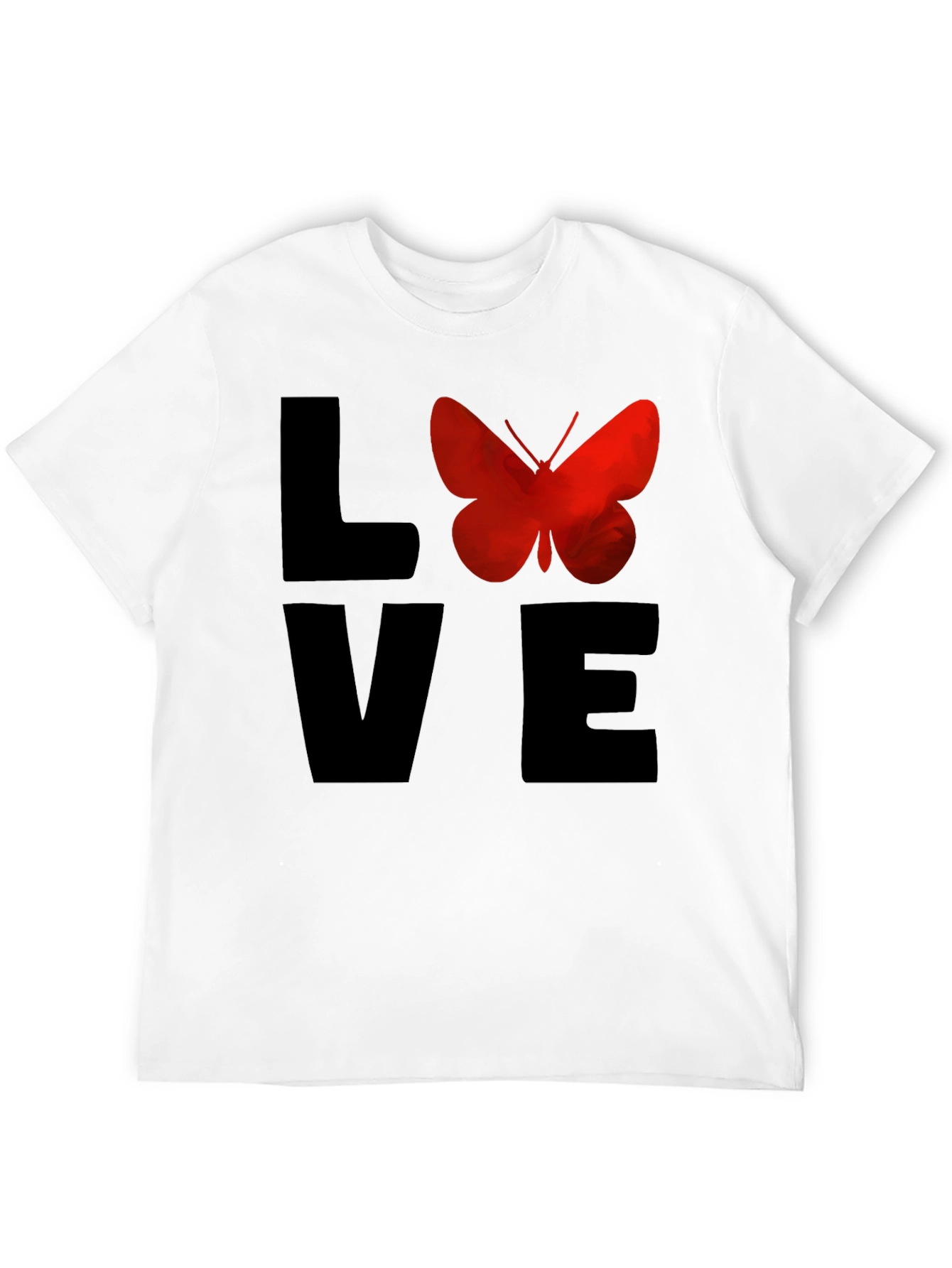 Love Butterfly Graphic Tee - Soft Cotton T-Shirt