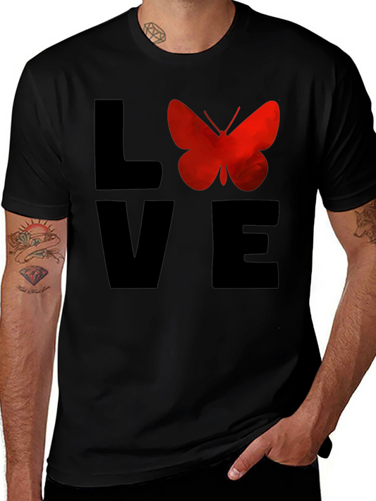 Love Butterfly Graphic Tee - Soft Cotton T-Shirt