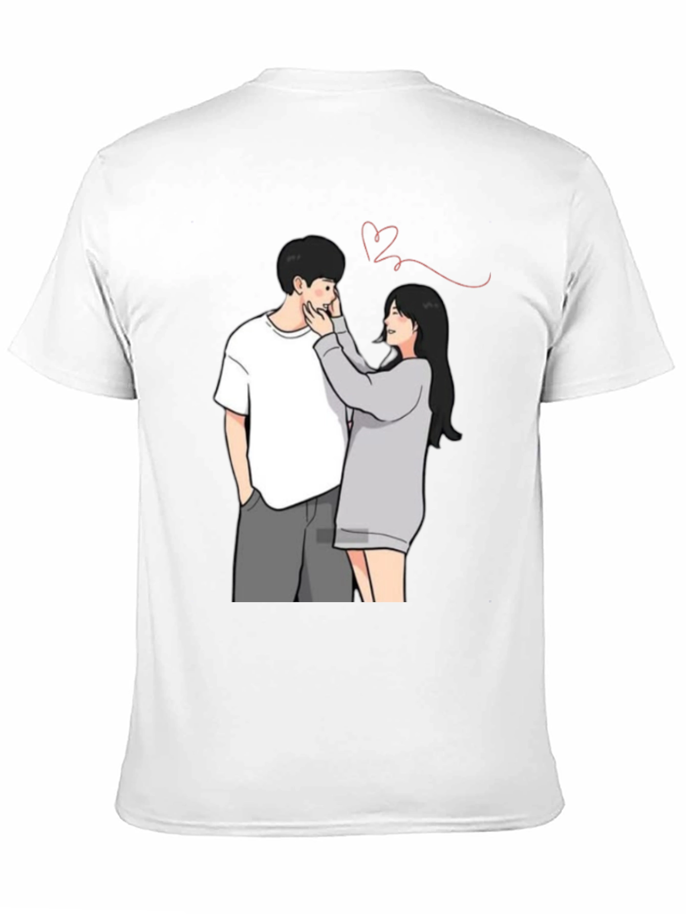Couple Graphic Print Tee - Black