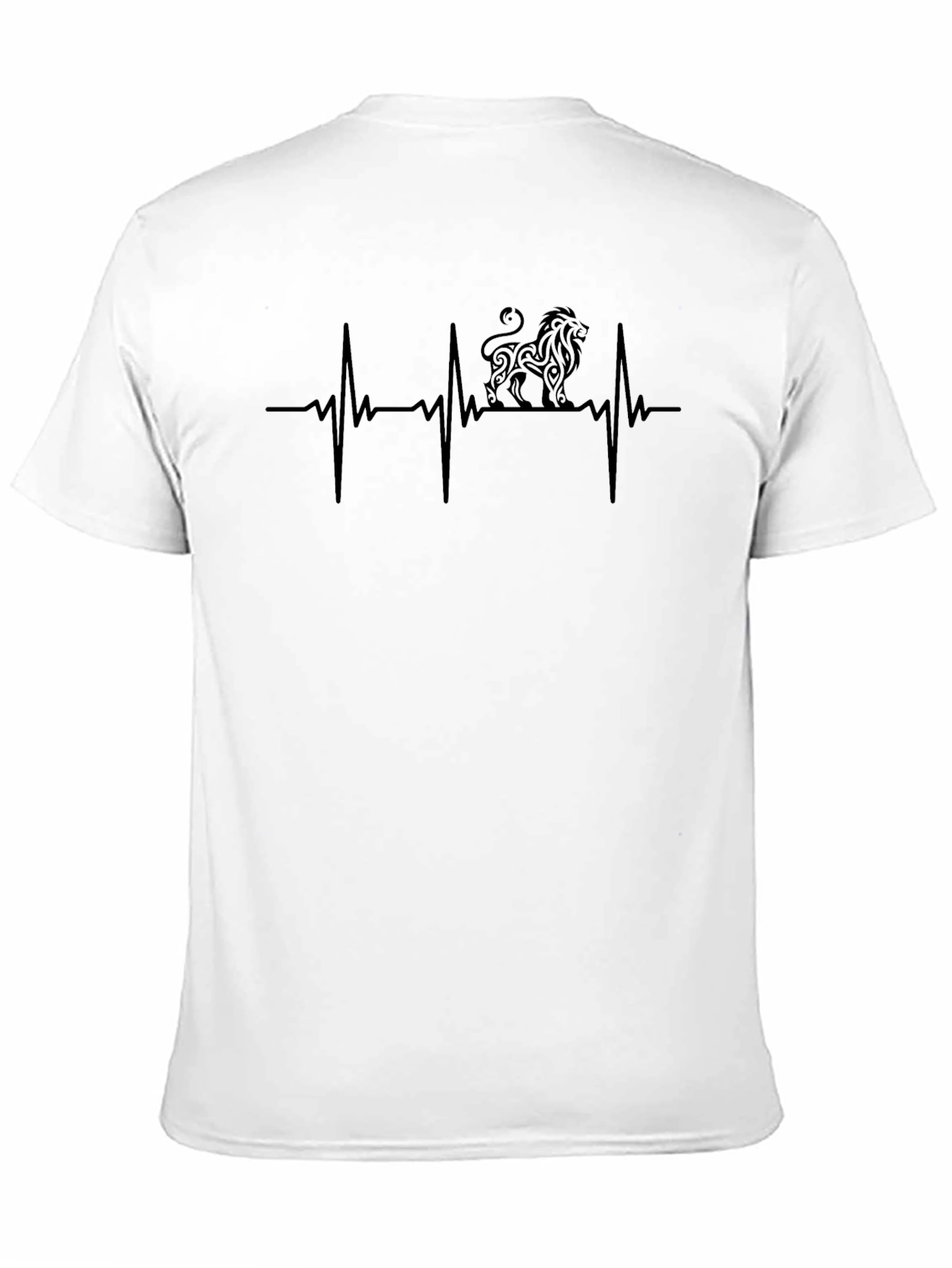 Lion Heartbeat Graphic Tee - Black
