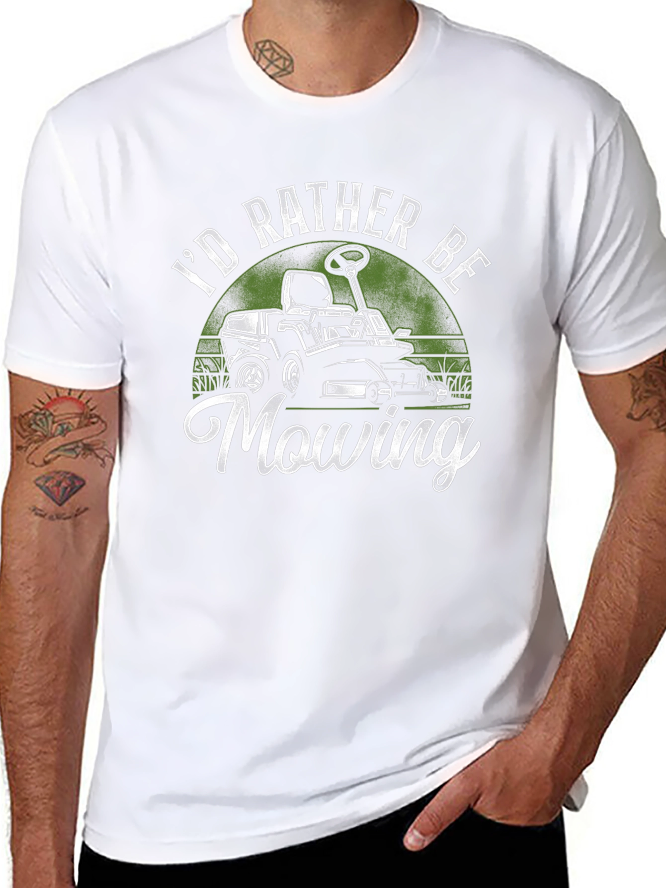 Id Rather Be Mowing Graphic Tee
