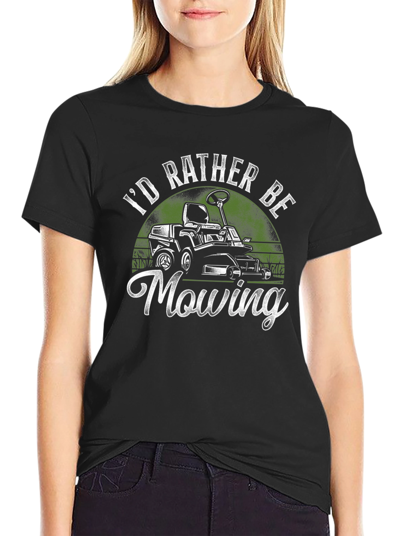 Id Rather Be Mowing Graphic Tee