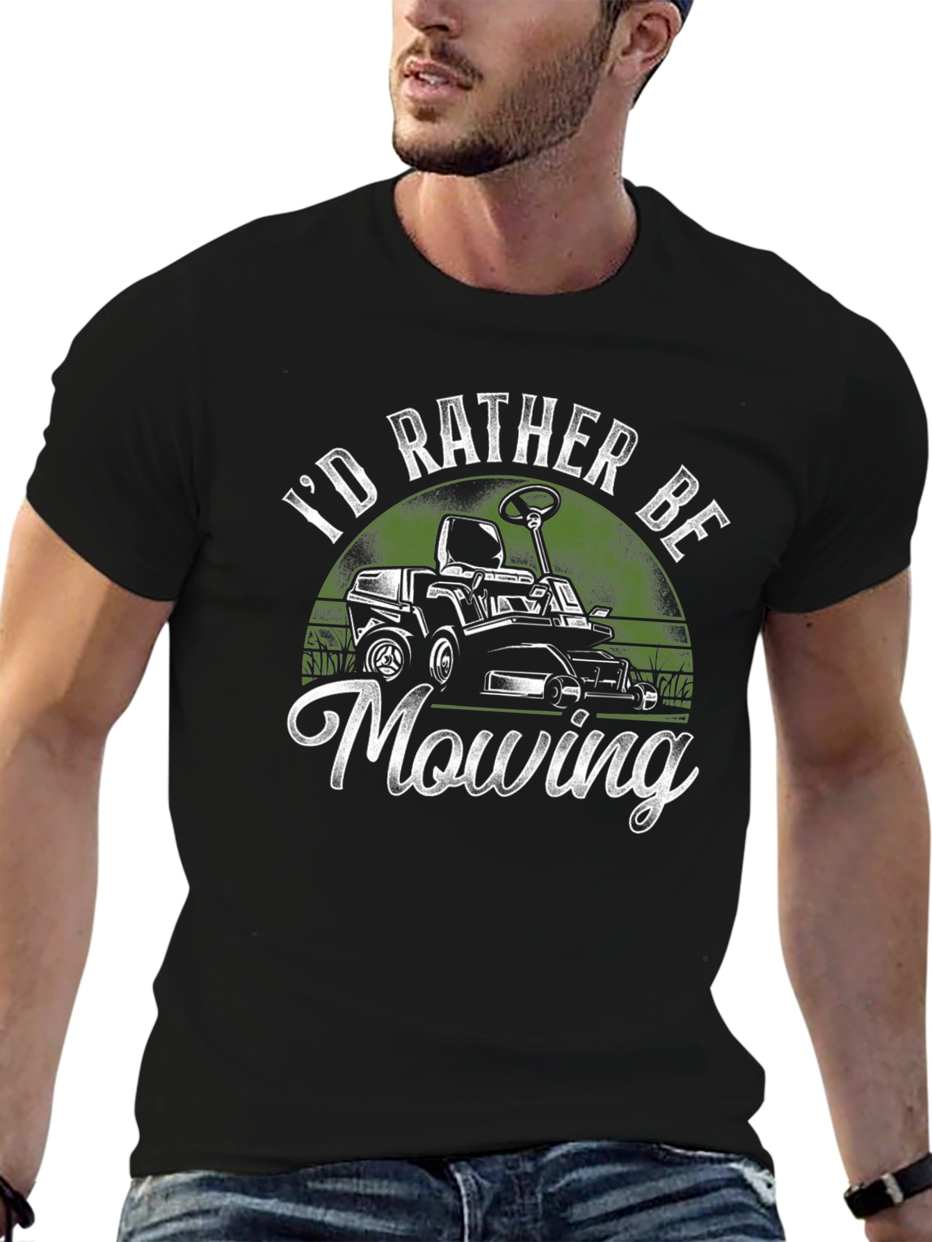 Id Rather Be Mowing Graphic Tee