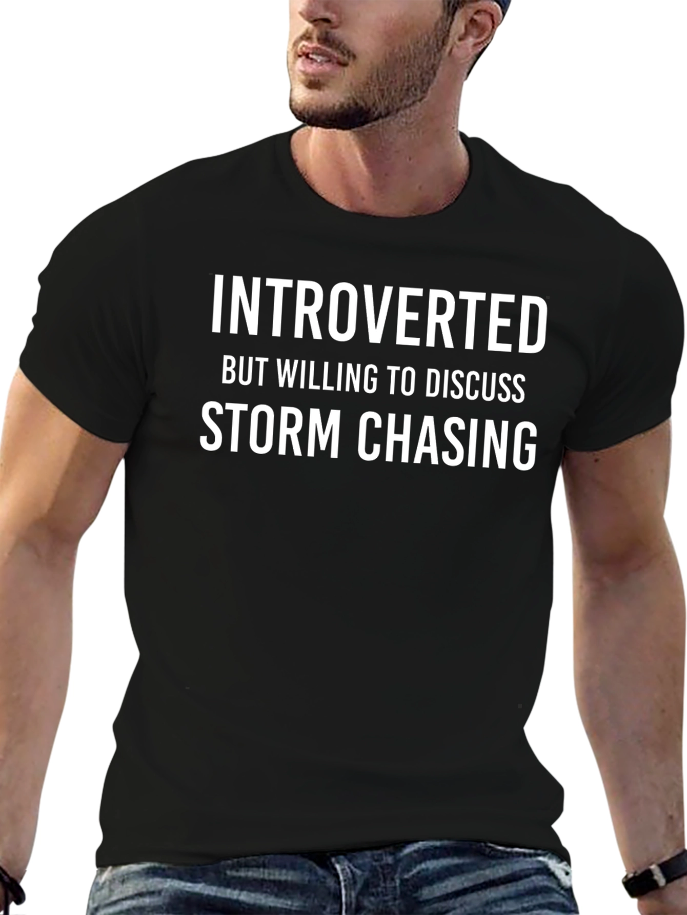 Introverted Storm Chaser Black T-Shirt