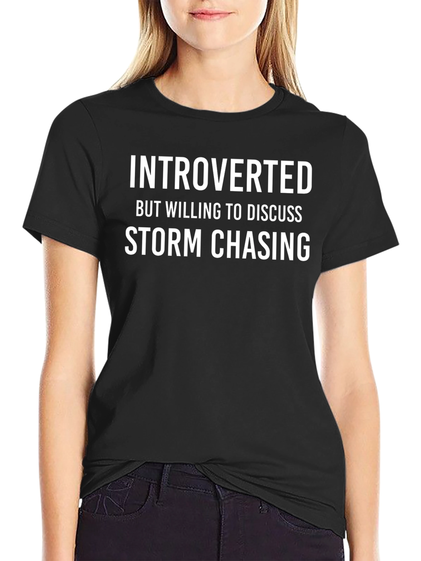 Introverted Storm Chaser Black T-Shirt