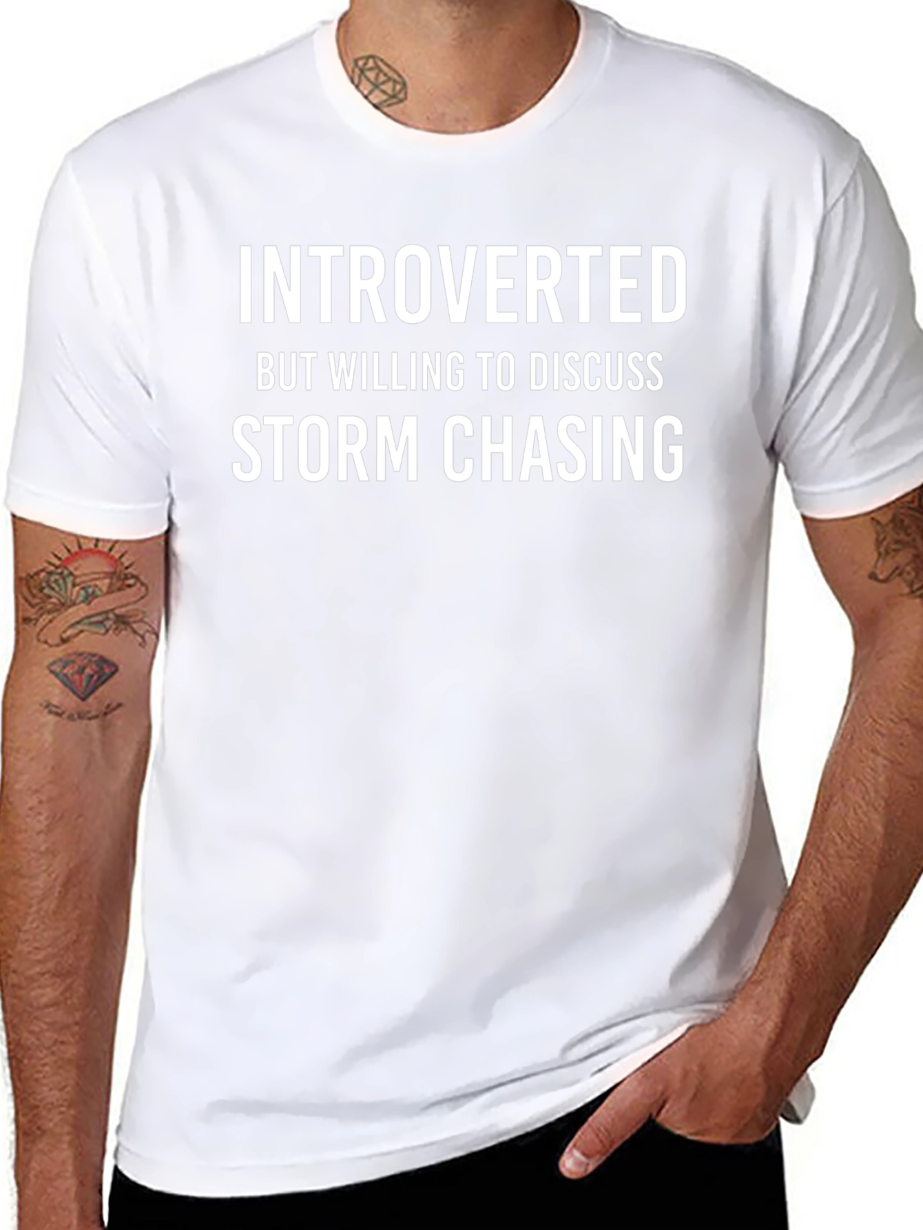 Introverted Storm Chaser Black T-Shirt