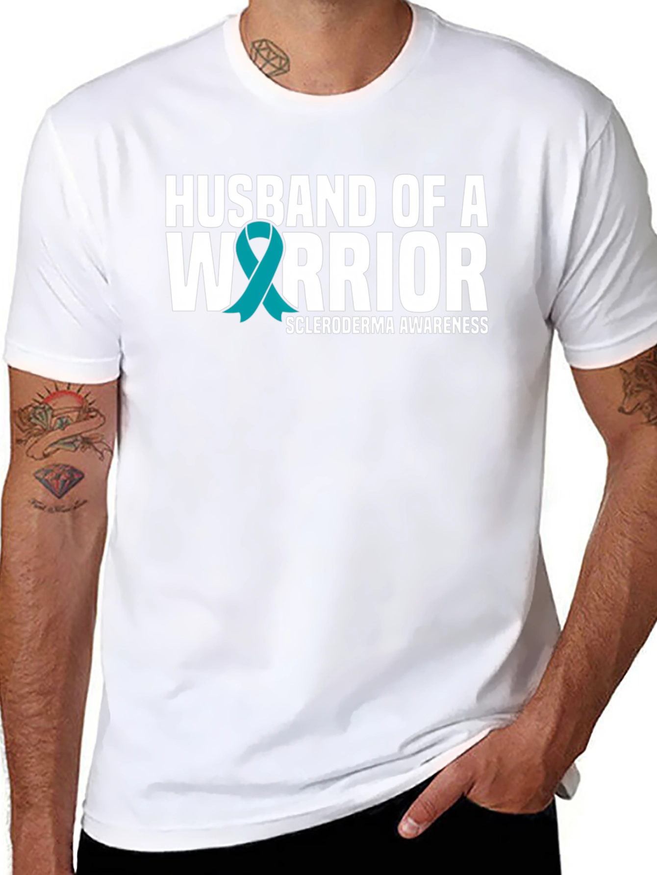Husband of a Warrior Scleroderma Awareness T-Shirt