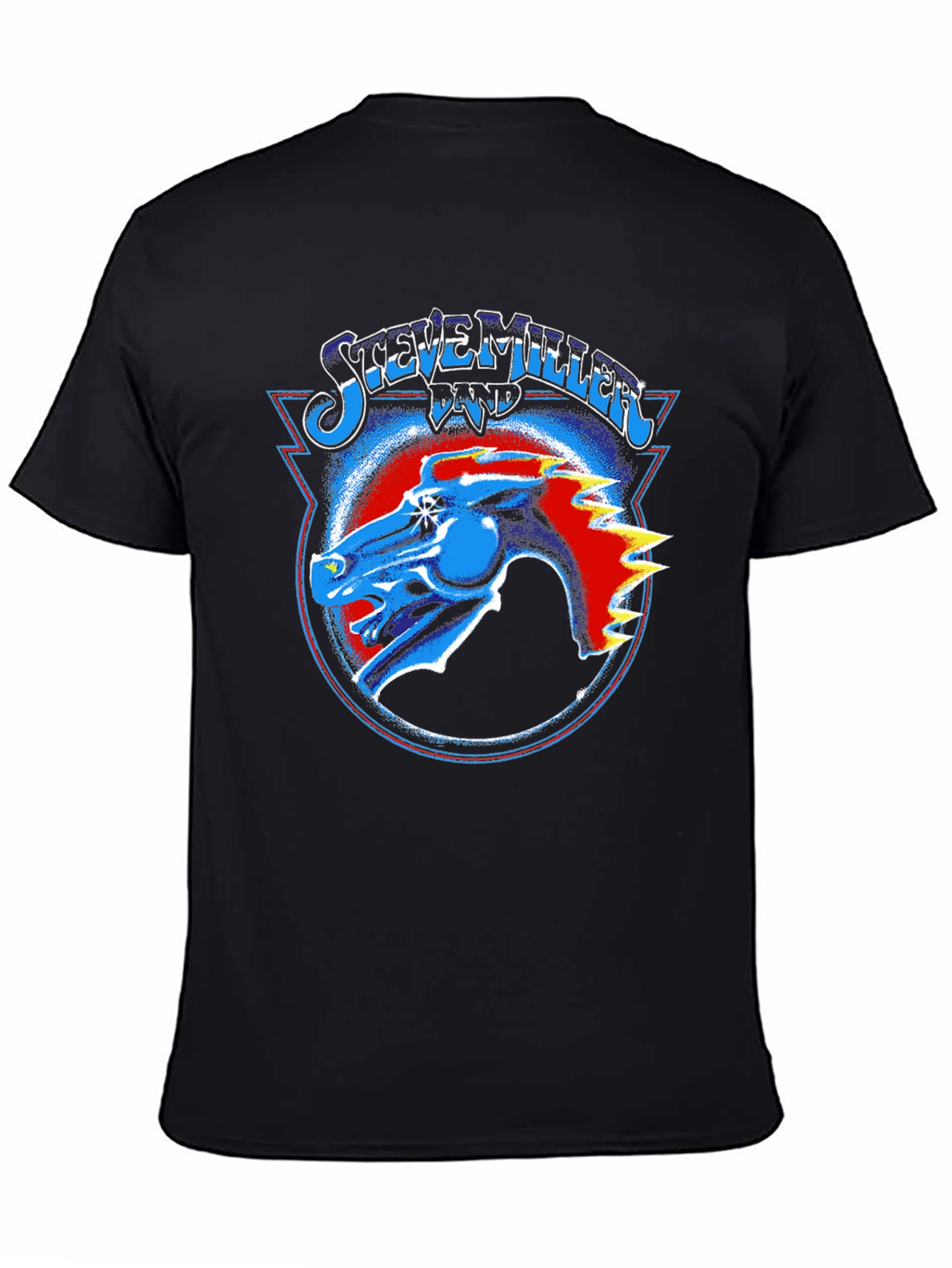 Steve Miller Band Graphic Tee - Black Cotton T-Shirt