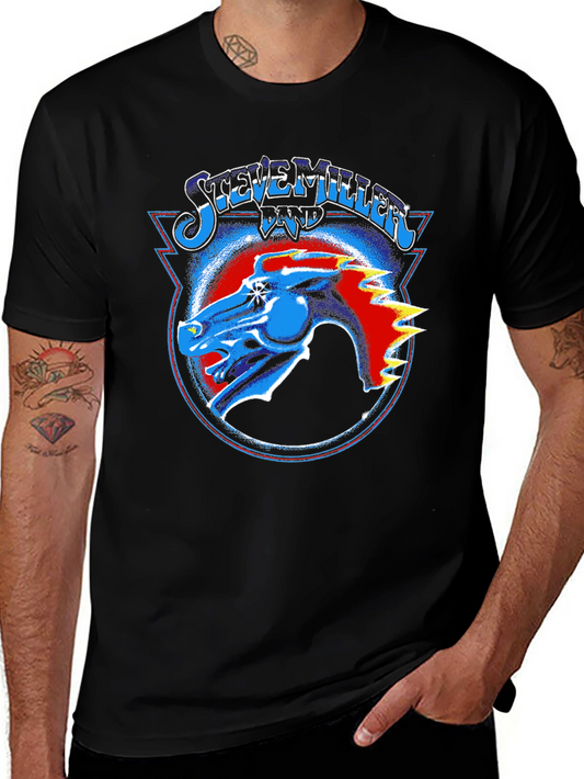 Steve Miller Band Graphic Tee - Black Cotton T-Shirt
