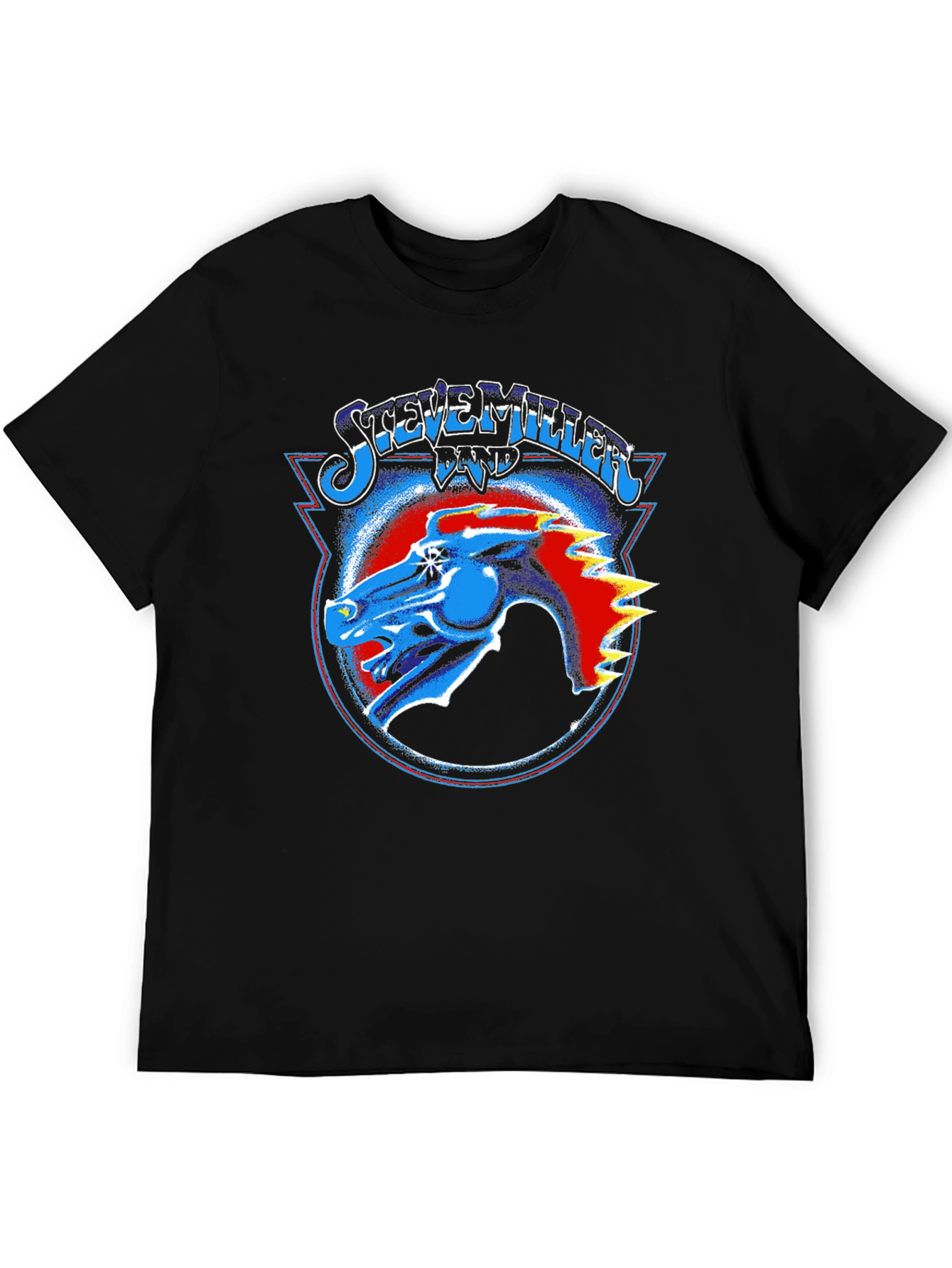 Steve Miller Band Graphic Tee - Black Cotton T-Shirt