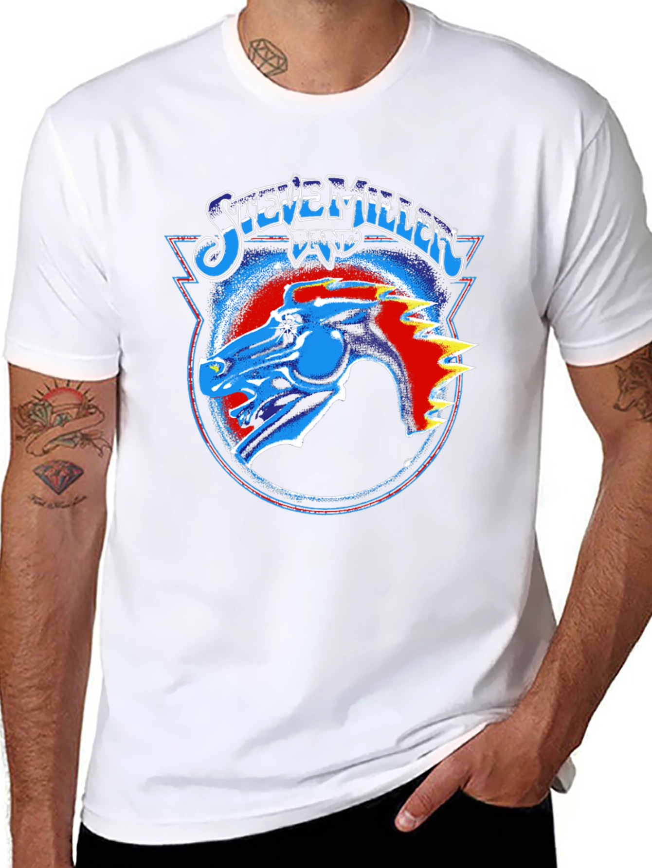 Steve Miller Band Graphic Tee - Black Cotton T-Shirt