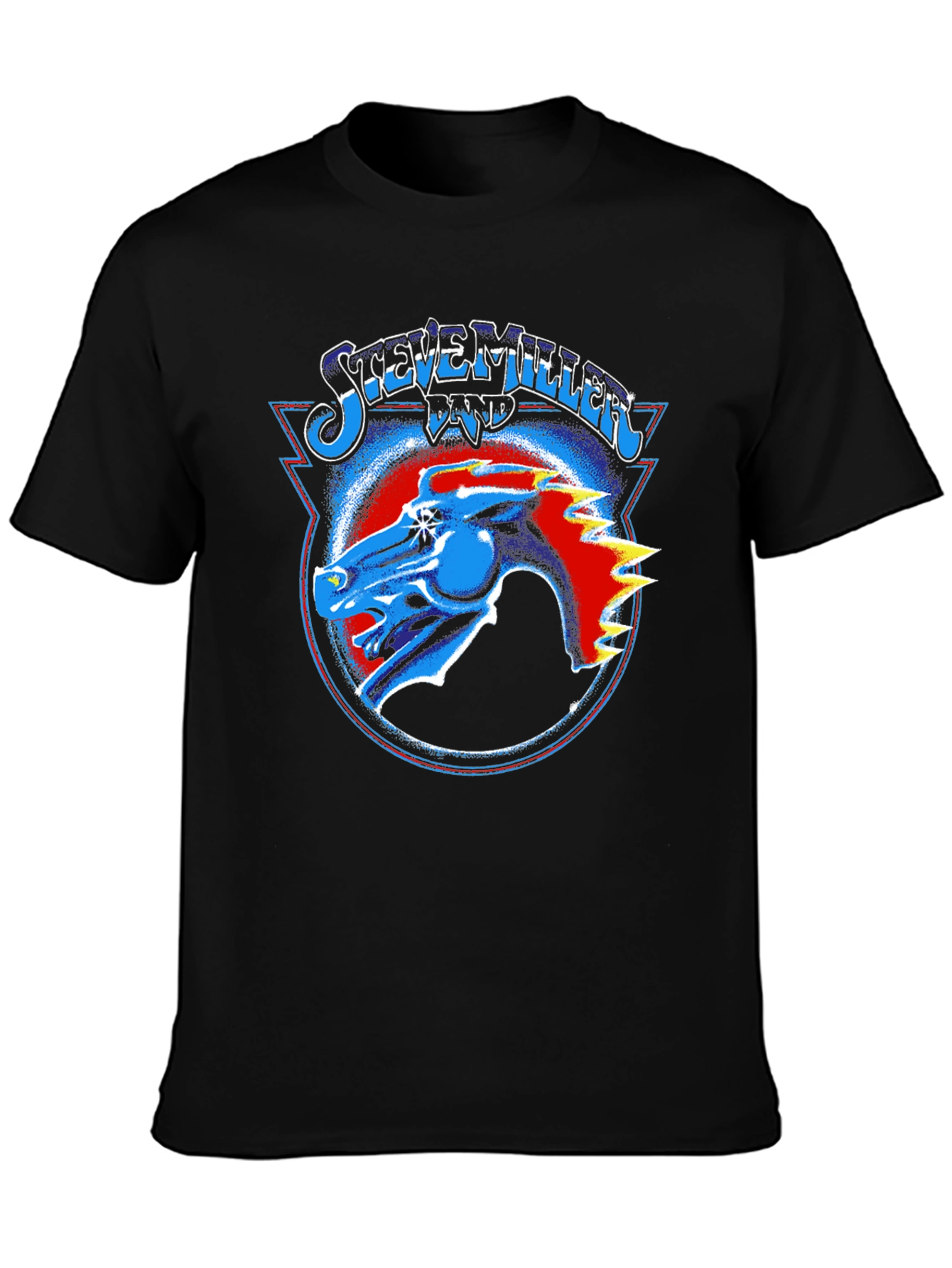 Steve Miller Band Graphic Tee - Black Cotton T-Shirt