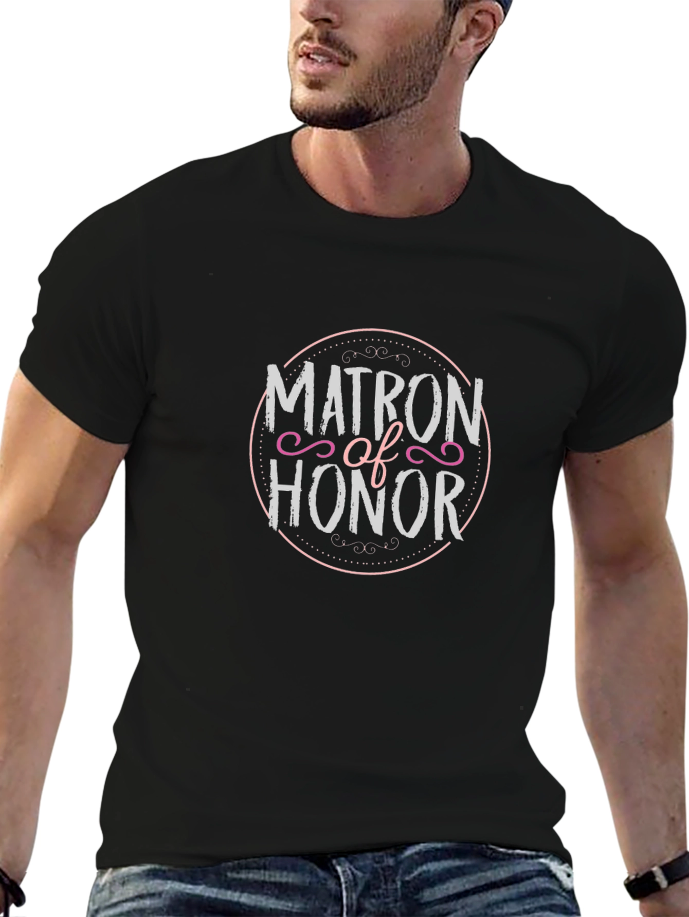 Matron of Honor Crew T-Shirt - Black