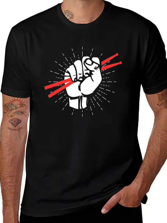 Drummers Fist T-Shirt - Rock Music Tee