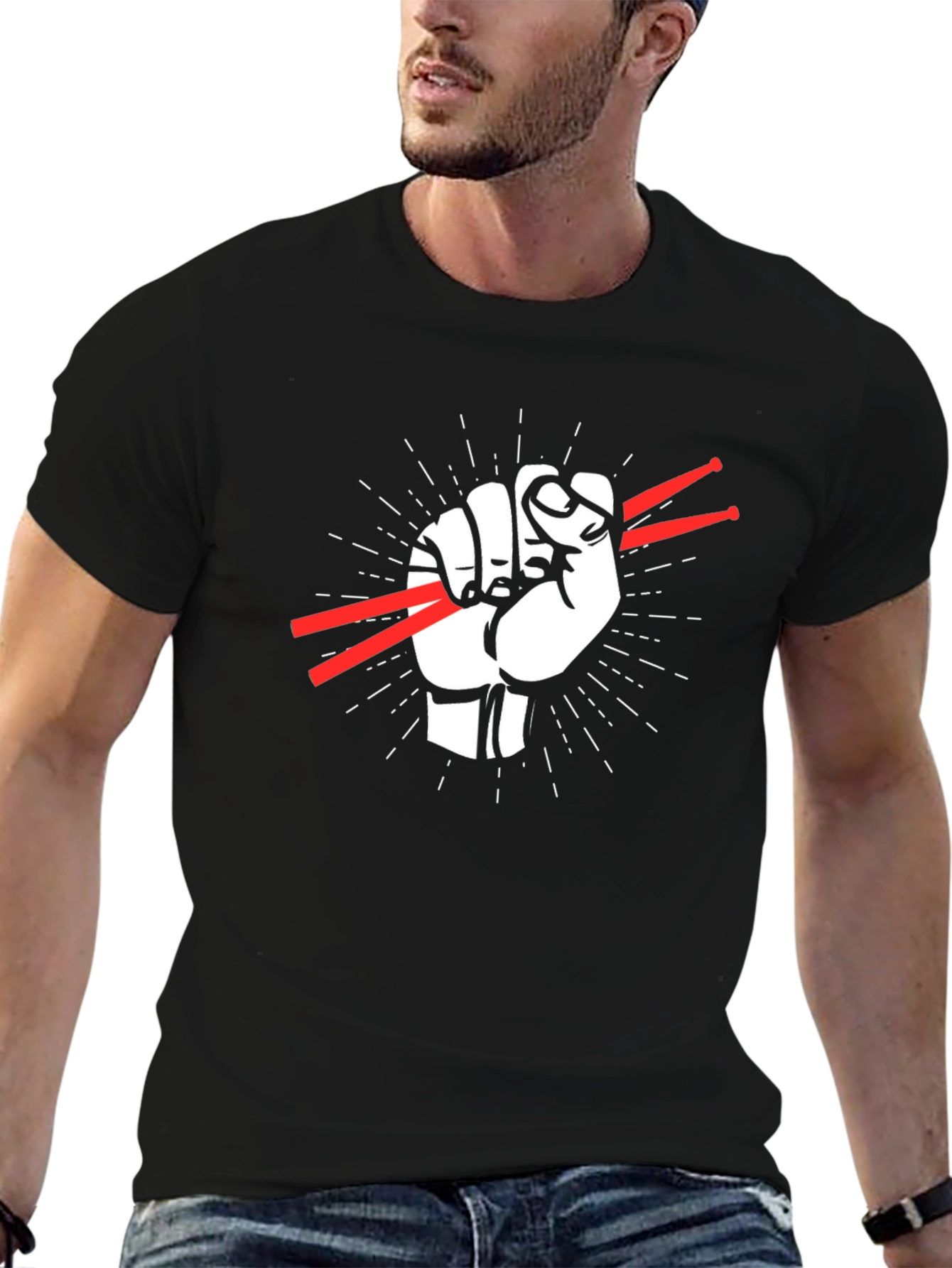 Drummers Fist T-Shirt - Rock Music Tee
