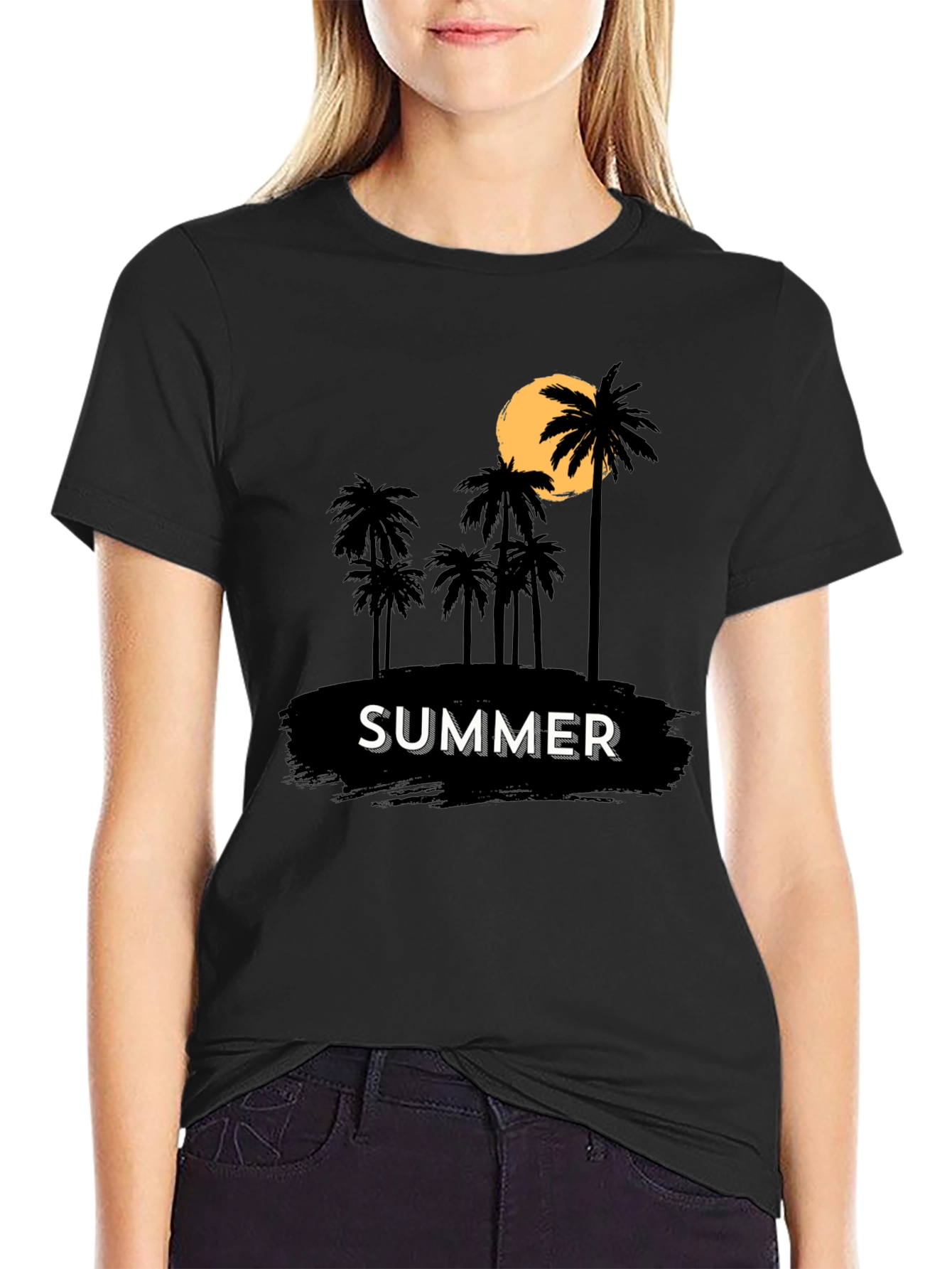 Summer Palm Tree Graphic Tee - Tropical Vacation Vibes