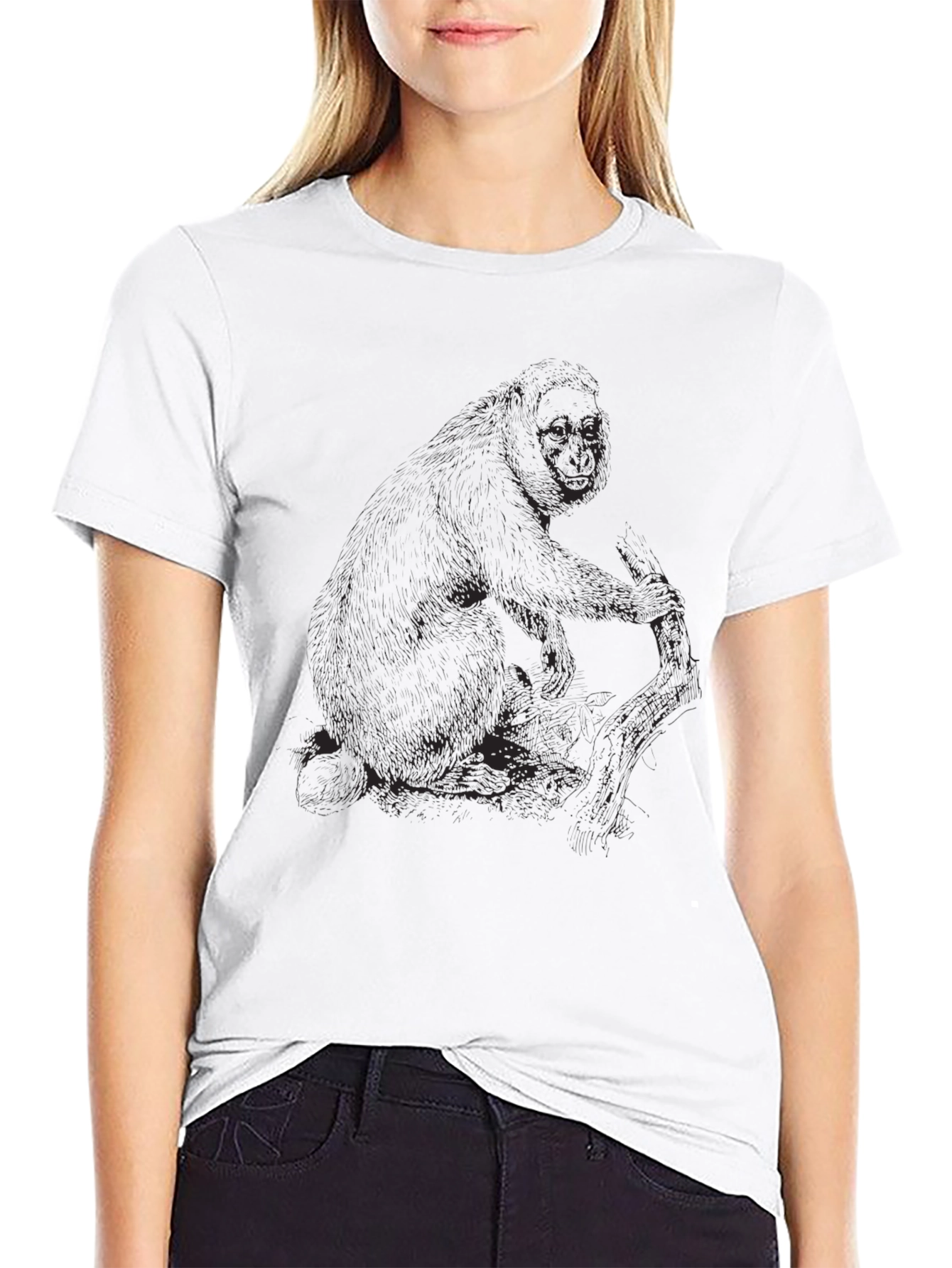 Mens Black Graphic Tee - Gorilla Design