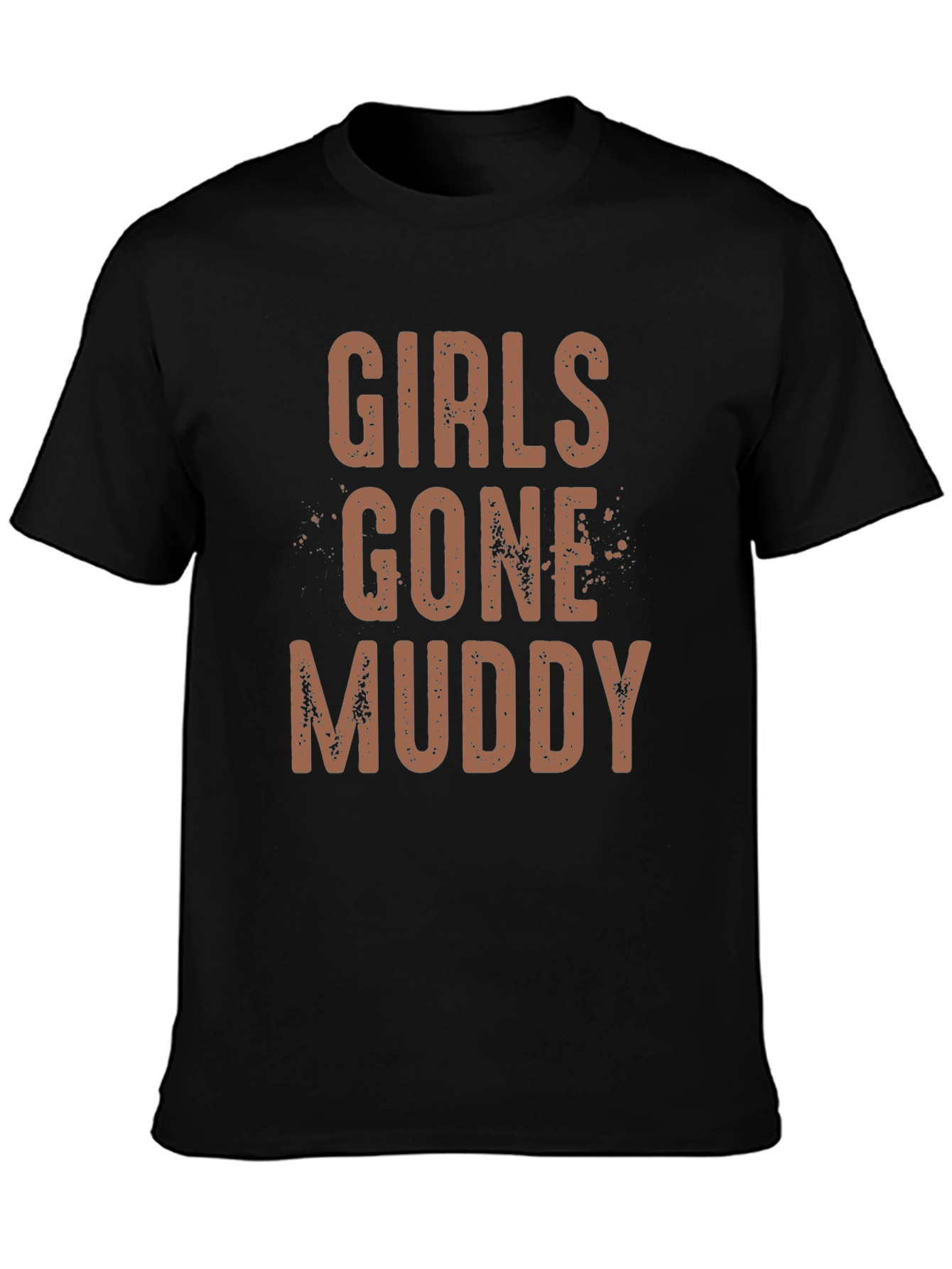 Girls Gone Muddy Black Graphic T-Shirt
