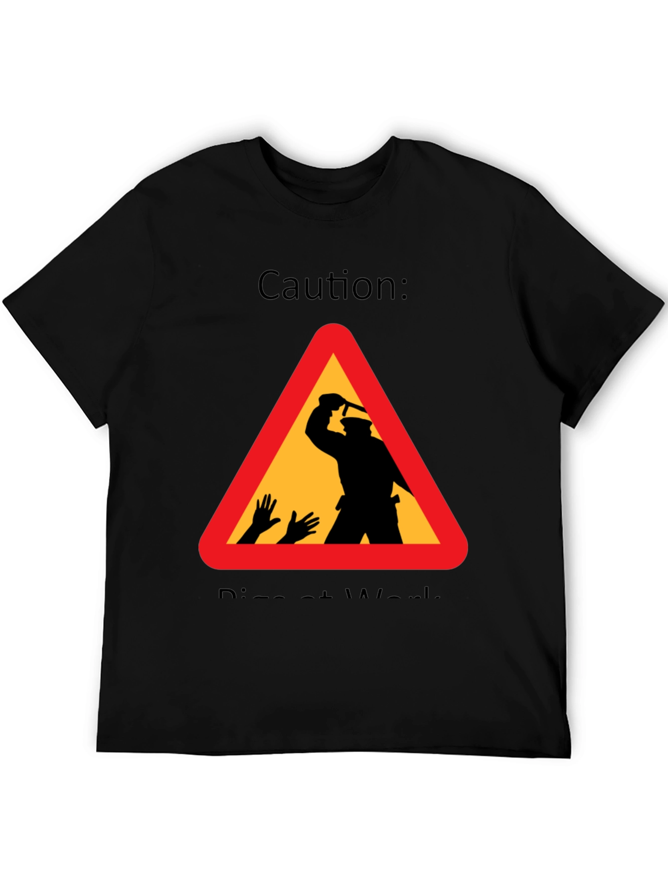 Caution: Dismemberment at Work Black Graphic T-Shirt