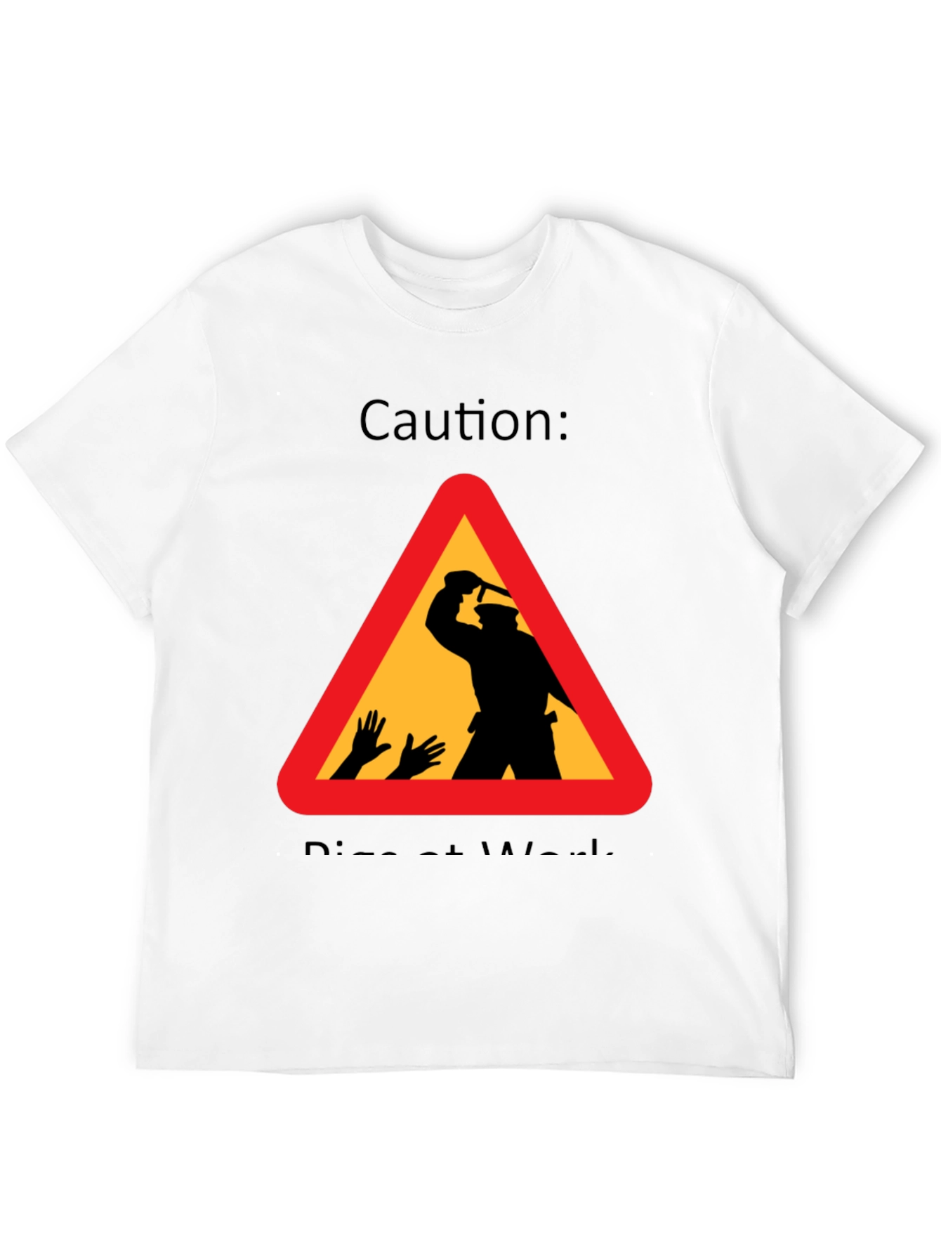 Caution: Dismemberment at Work Black Graphic T-Shirt