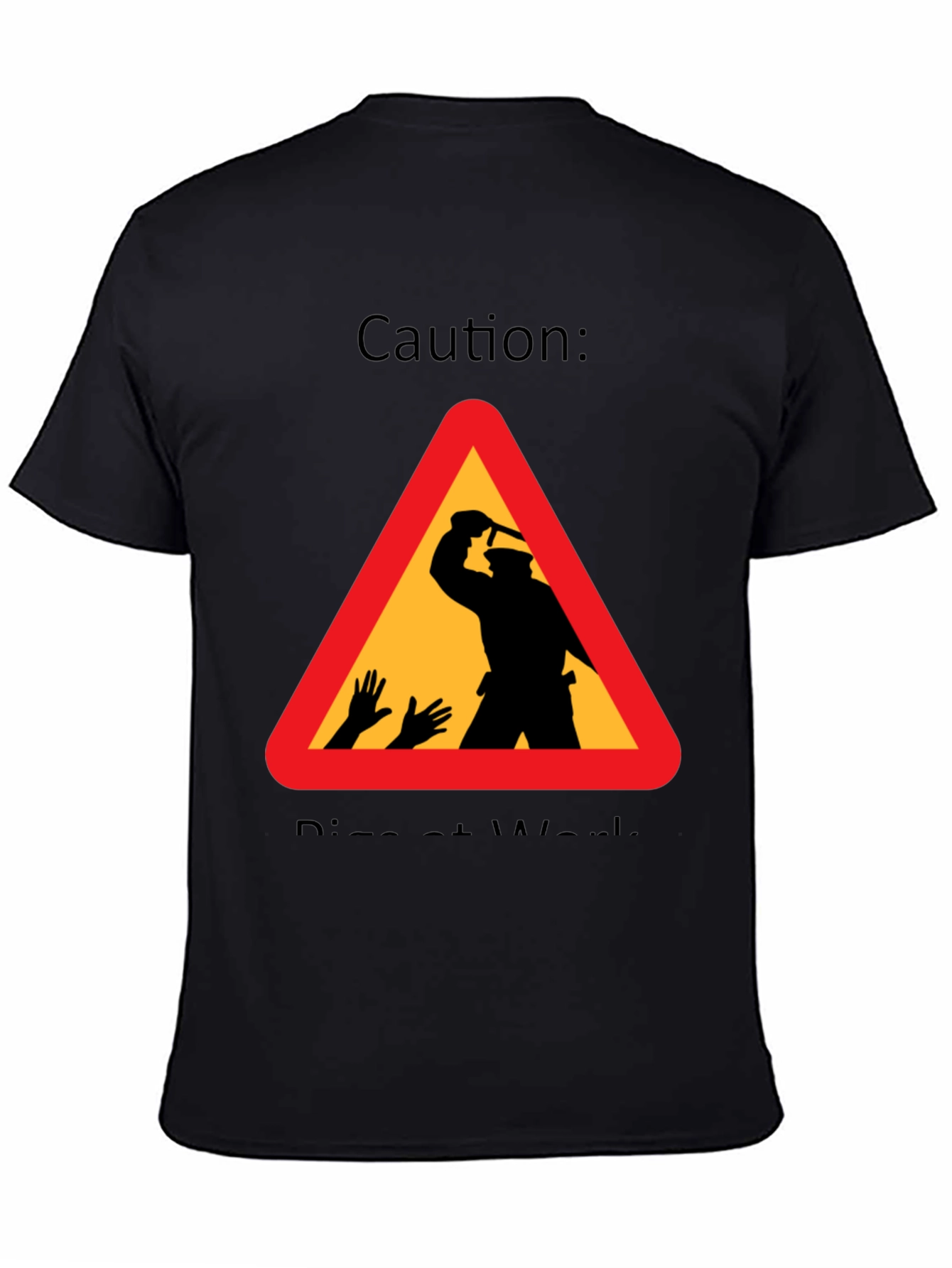 Caution: Dismemberment at Work Black Graphic T-Shirt