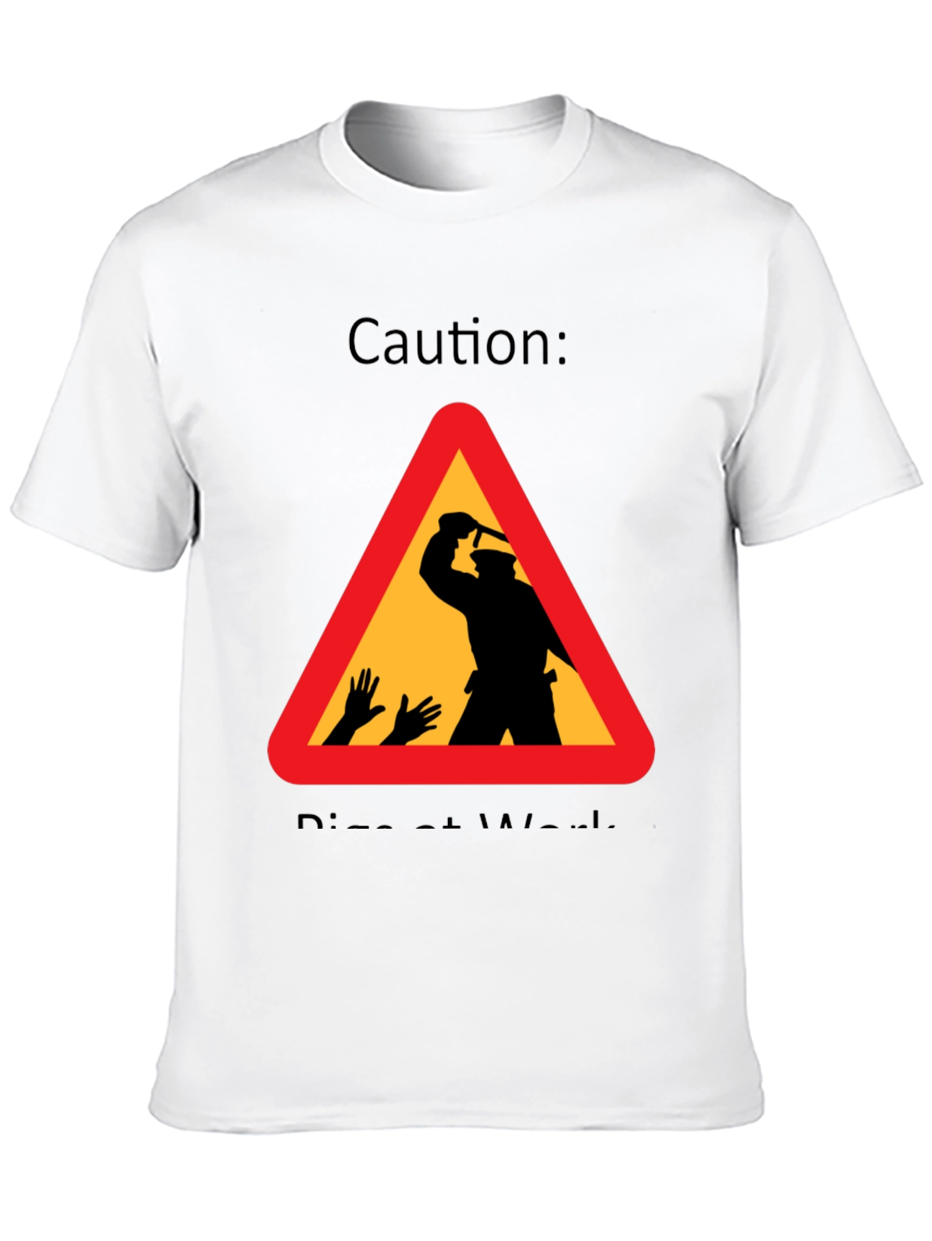 Caution: Dismemberment at Work Black Graphic T-Shirt
